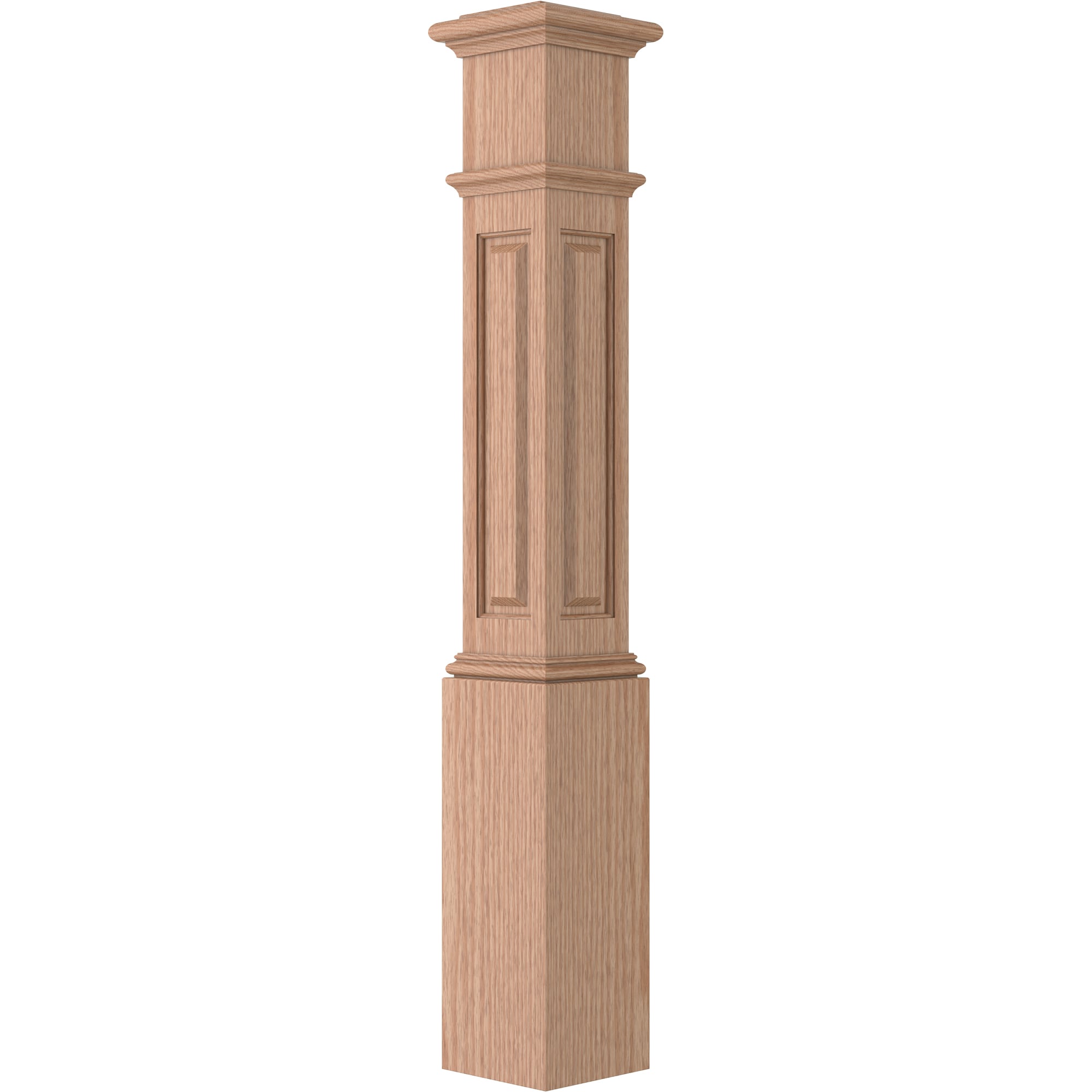 L.J. Smith Stair Systems LJ-4095-O Heirloom 7.50-in x 53.188-in Unfinished Red oak Universal Stair Newel Post