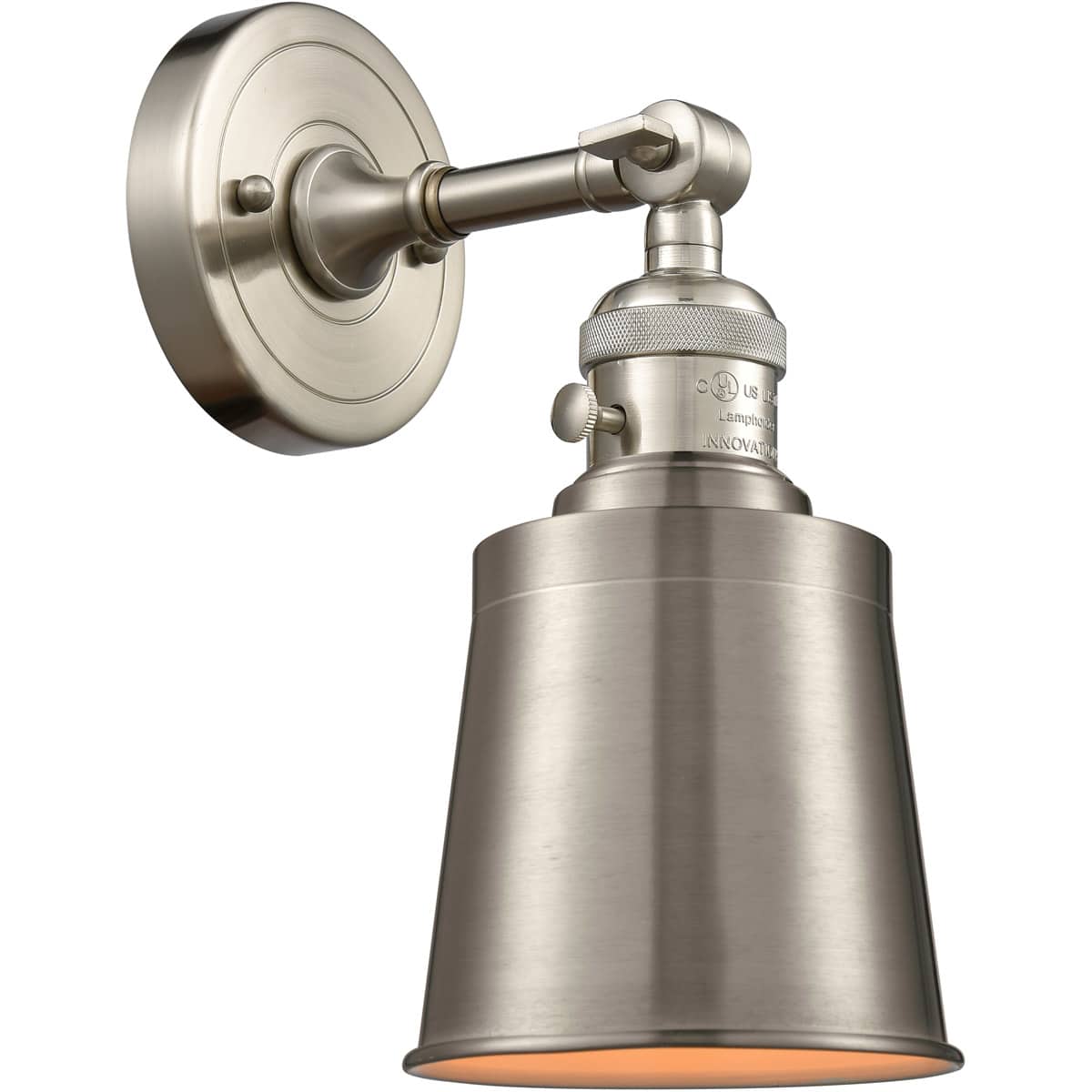 Innovations Lighting 1425763 203SW-SN-M9-SN-LED Franklin Restoration Addison Wall Sconce