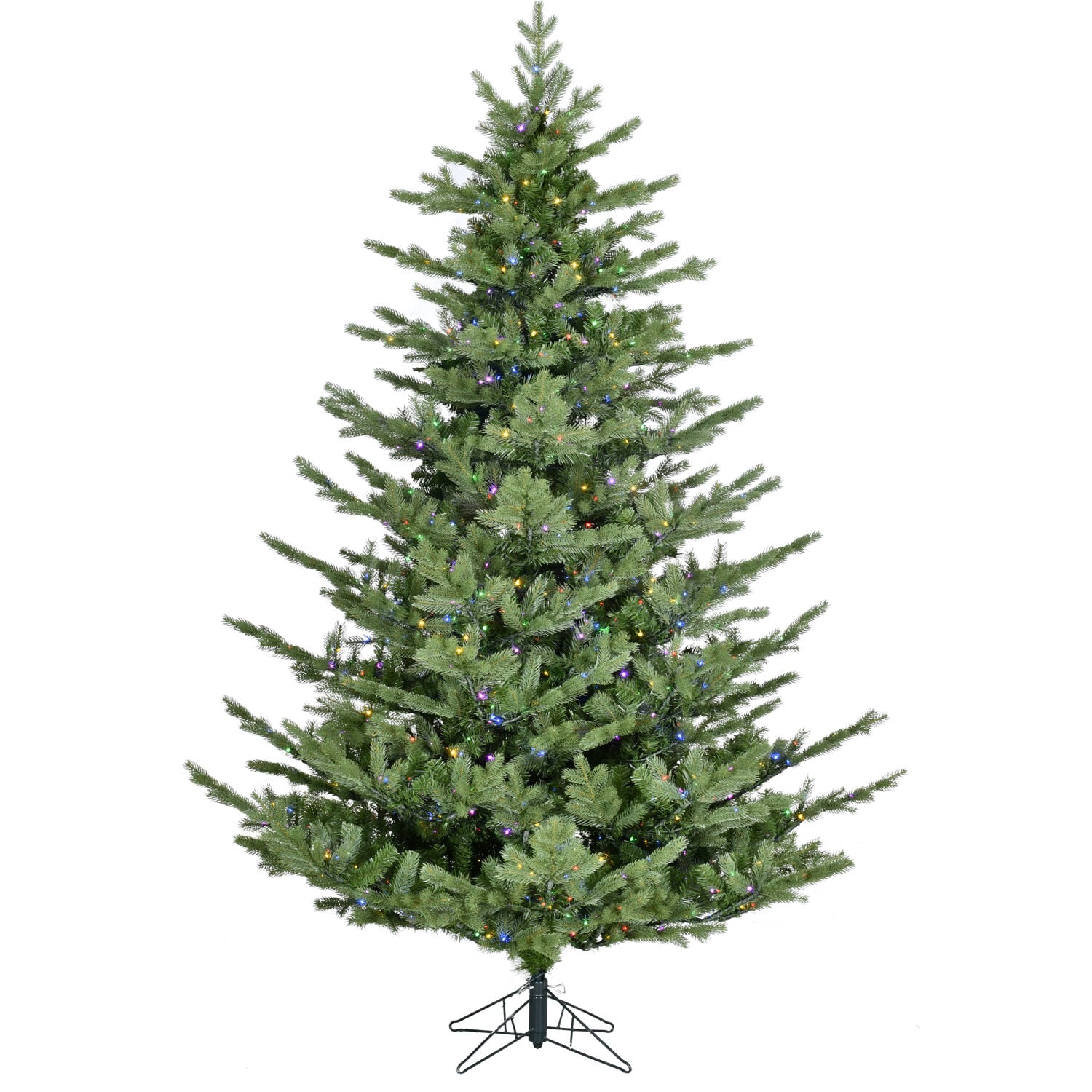 Fraser Hill Farm FFFX075-6MGR 7.5-Feet Foxtail pine Pre-lit Artificial Christmas Tree with Color Changing LED Lights