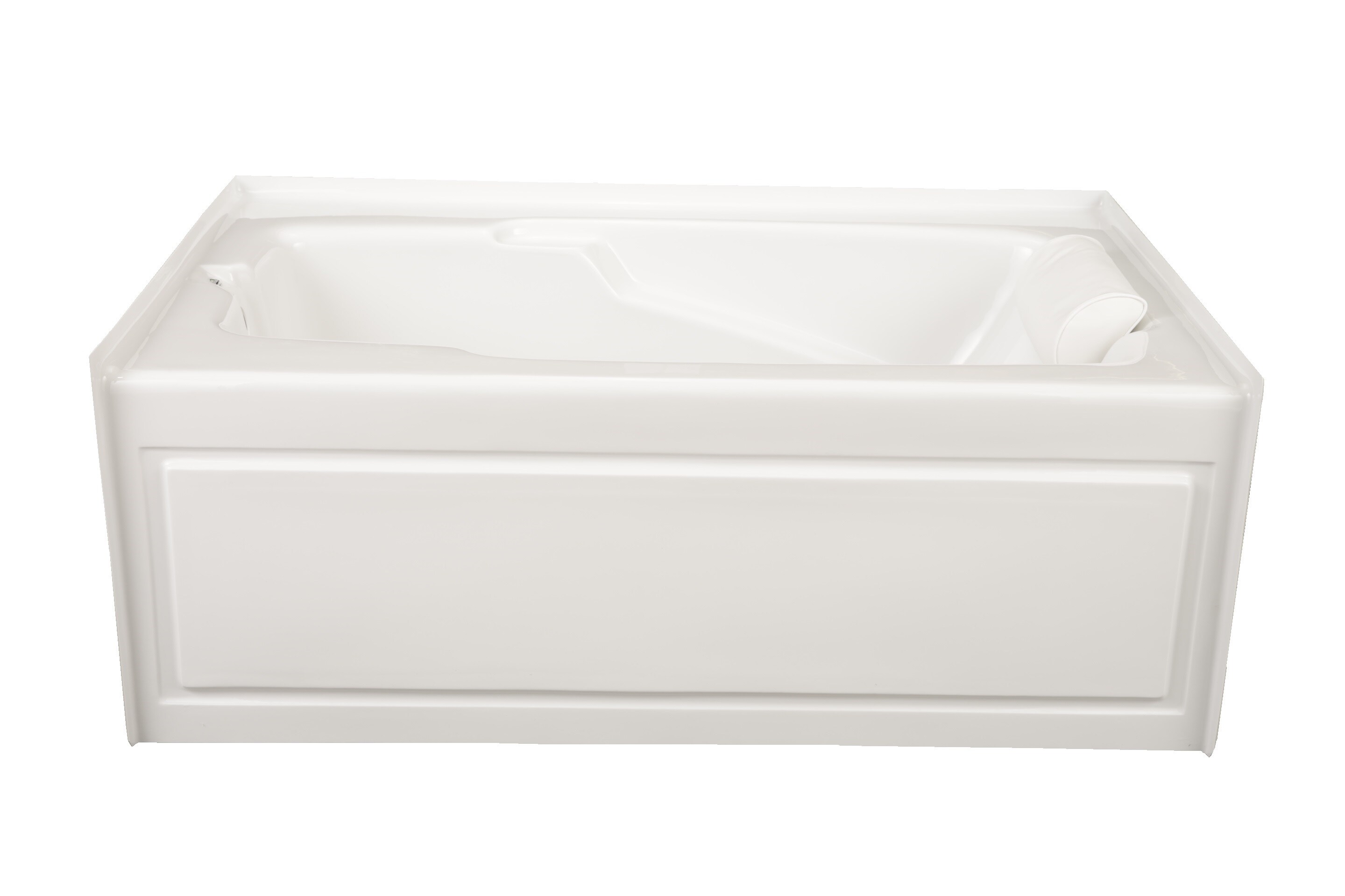 Laurel Mountain Warren ll 36-in x 72-in White Acrylic Oval Drop-In Air Bath  (Front Center Drain) in the Bathtubs department at