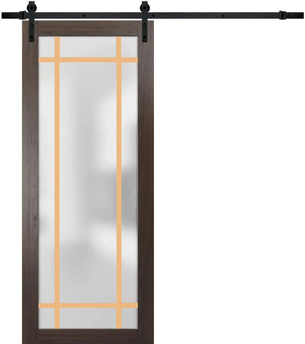 SARTODOORS Sturdy Barn Door Frosted Tempered Glass Planum 2113 ...