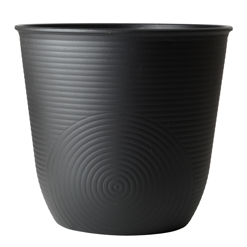 Style Selections RT1959M-BLACK Round 11.0-in W Small Black Recycled plastic Indoor/Outdoor Planter