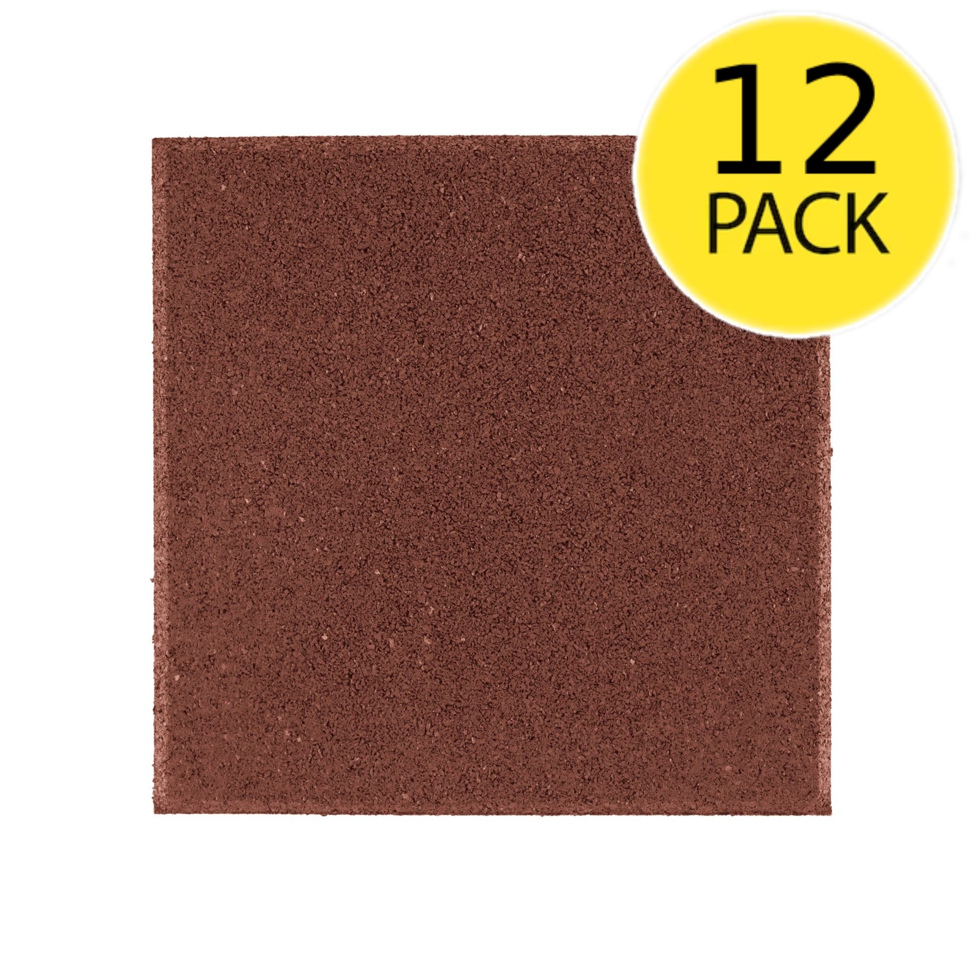 GroundSmart DCPV12RD12 12-in L x 12-in W x 0.5-in H Square Red Rubber Paver Multi-pack