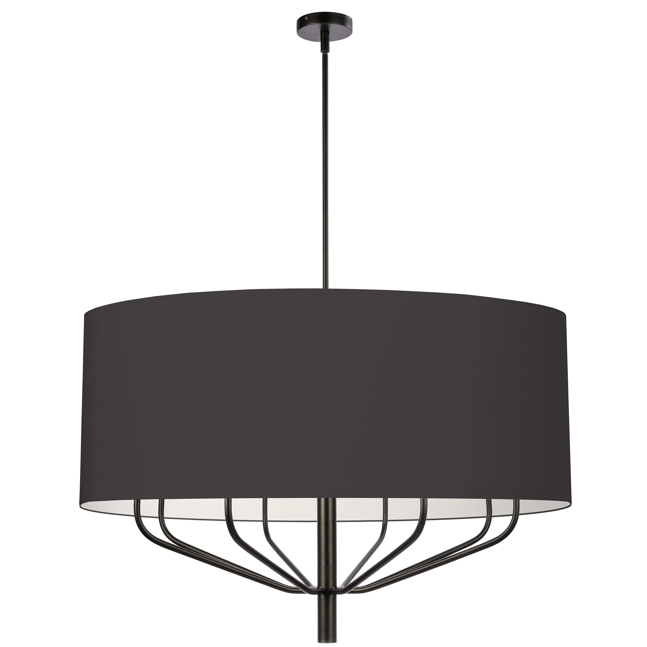 Dainolite ELN-388C-MB-797 Eleanor 8 -Light Matte Black Modern/contemporary For Use in Bedrooms, Dining Rooms, Foyers, Kitchens, Living Rooms Chandelier