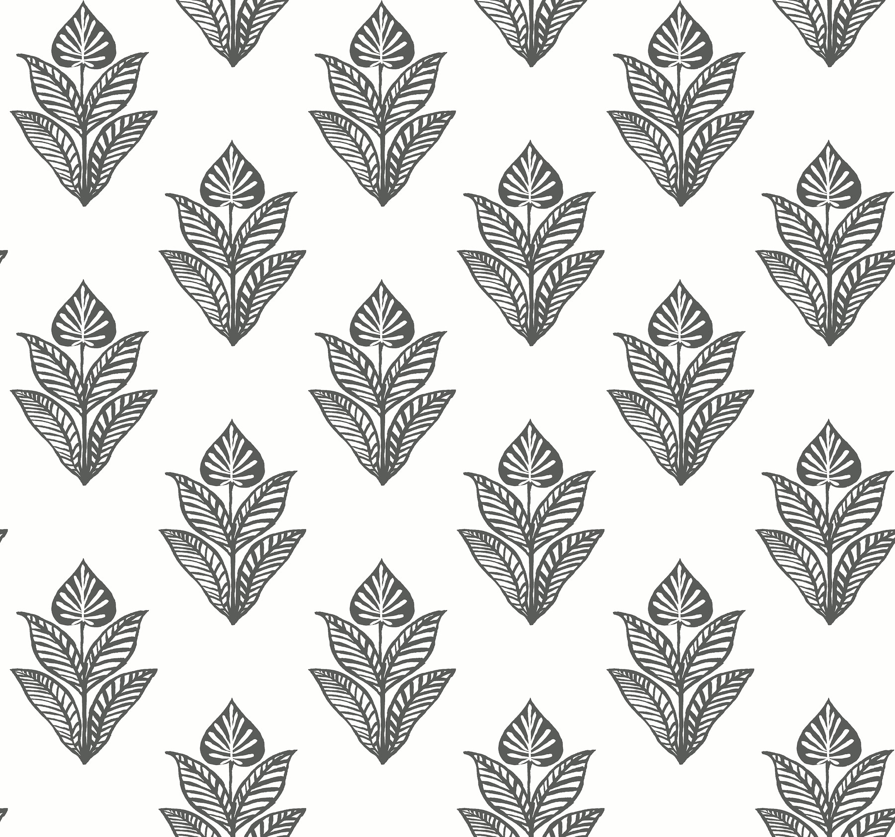 York Wallcoverings BW3977 Black and White Resource Library 60.8-Sq. Feet White Non-woven Ivy/Vines Prepasted Water Activated Paste Wallpaper