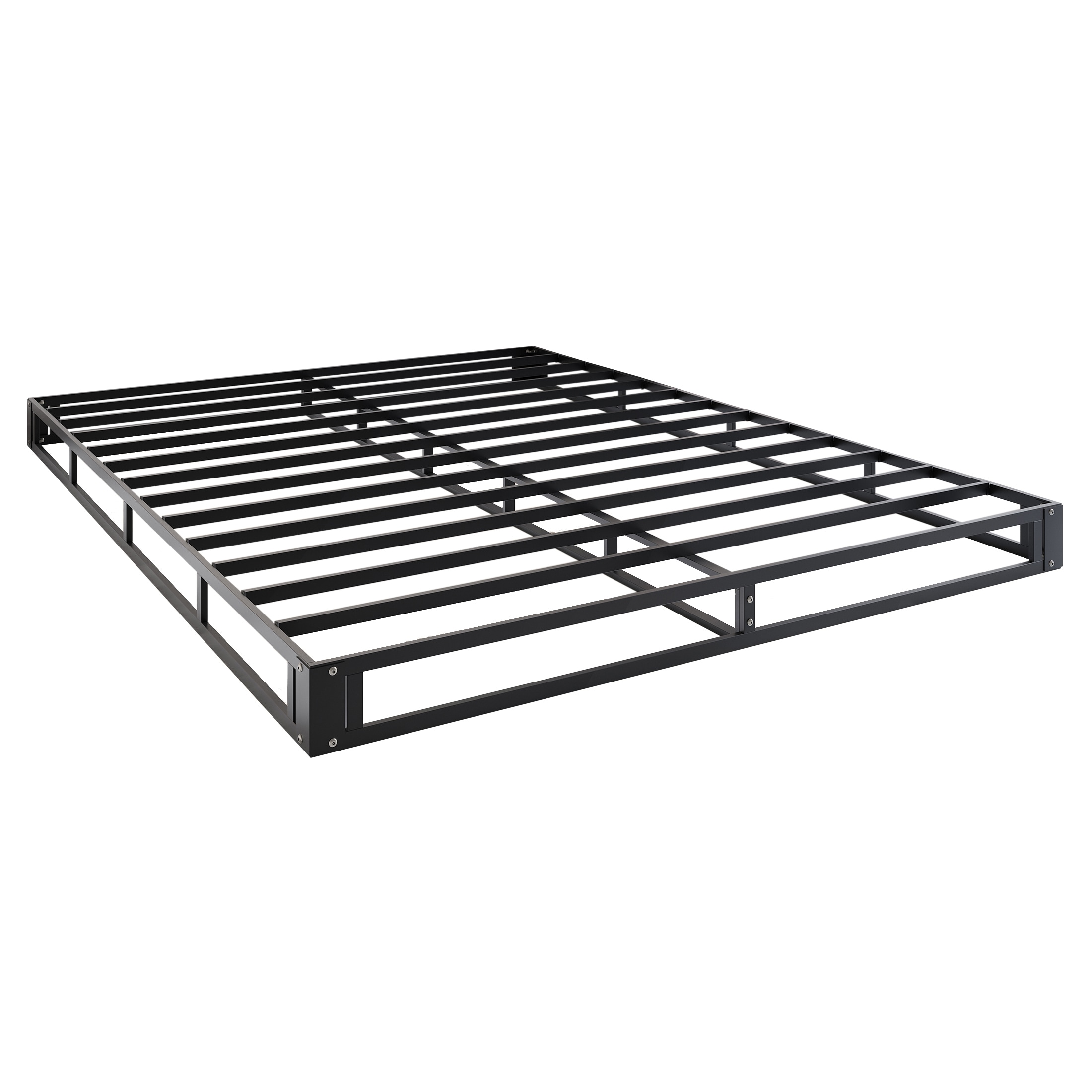 Twin Black and White Metal Box Spring