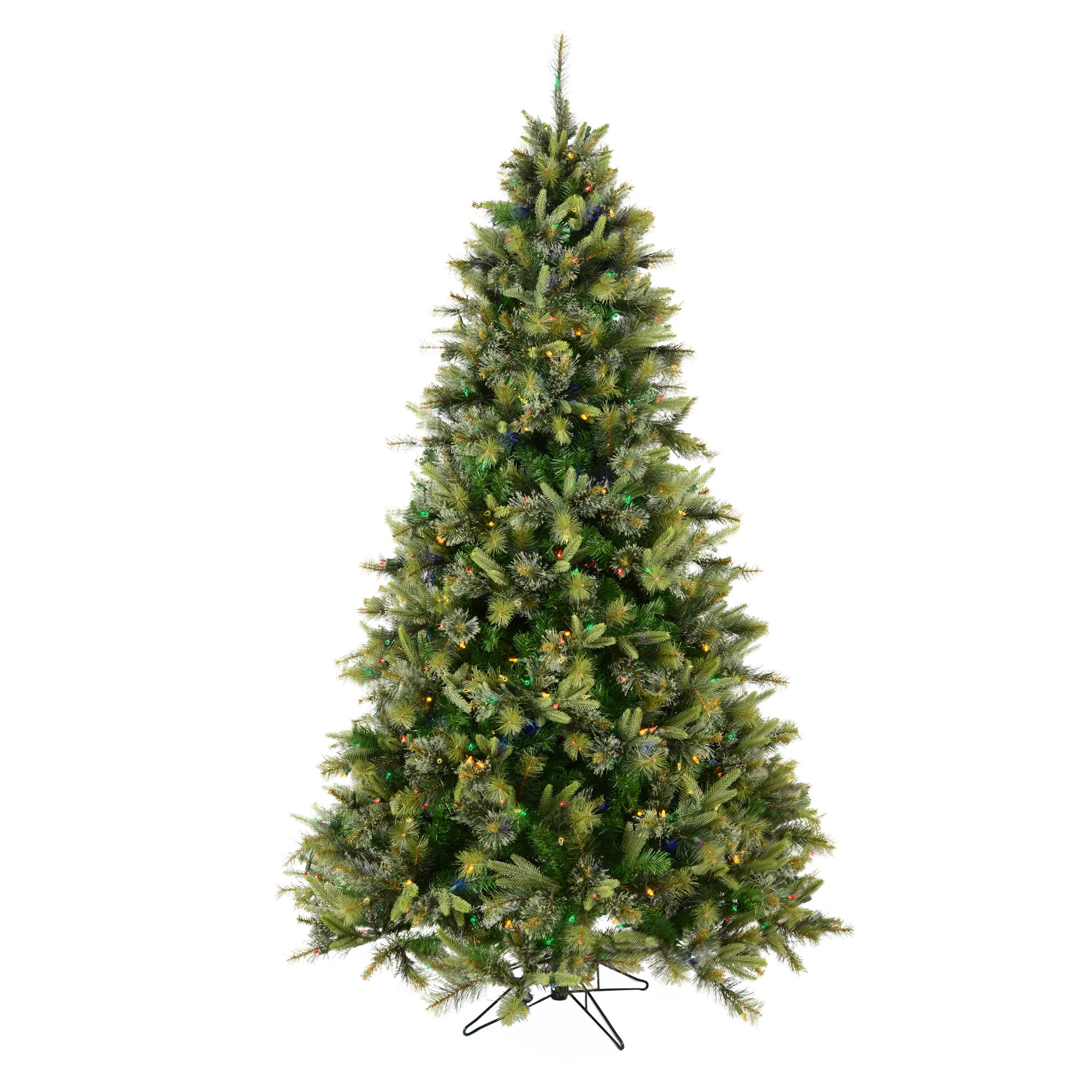 Vickerman A118247LED 4.5-ft Pine Pre-lit Artificial Christmas Tree with Multicolor LED Lights