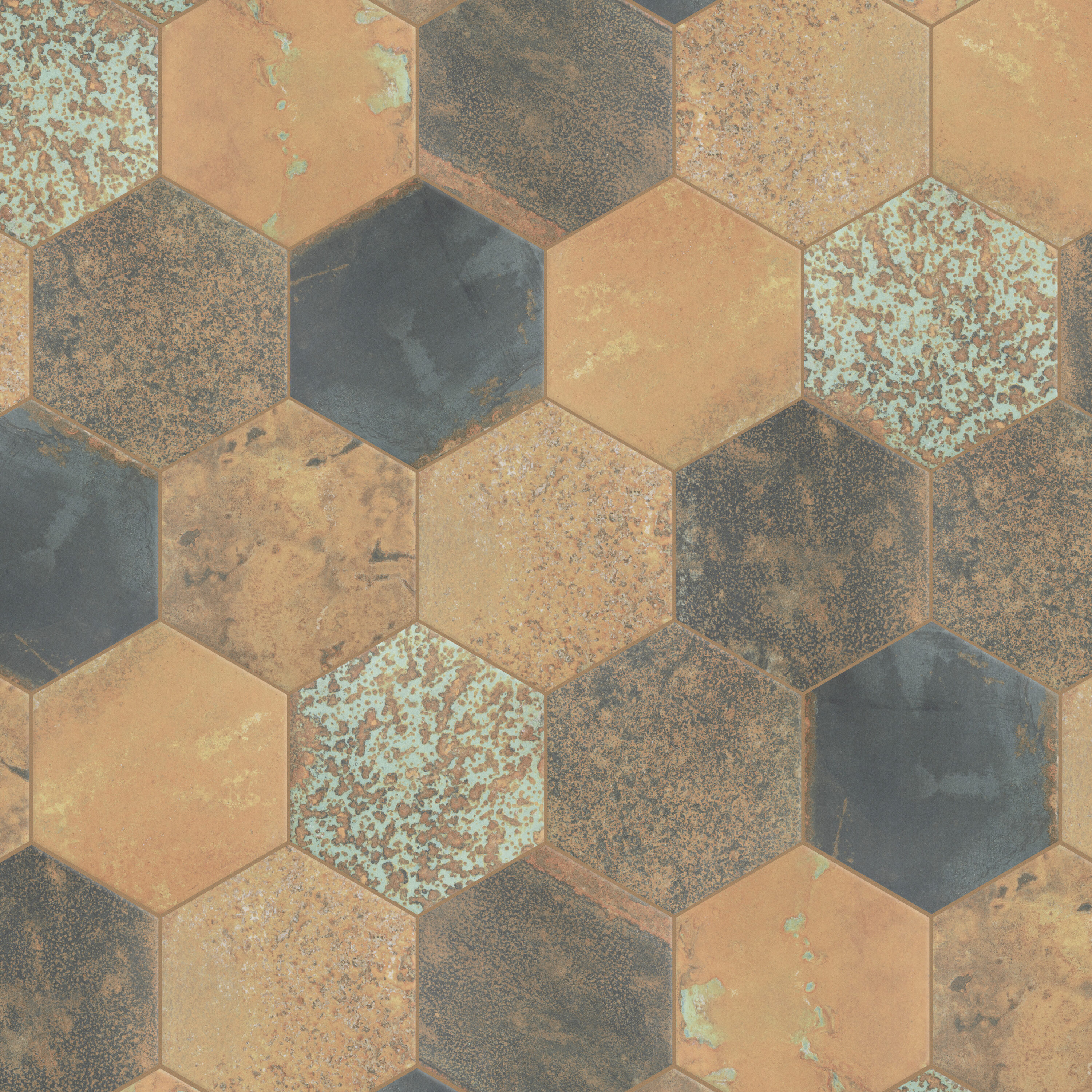 Maheno Hex 9.88" x 8.63" Matte Porcelain Wall & Floor Tile