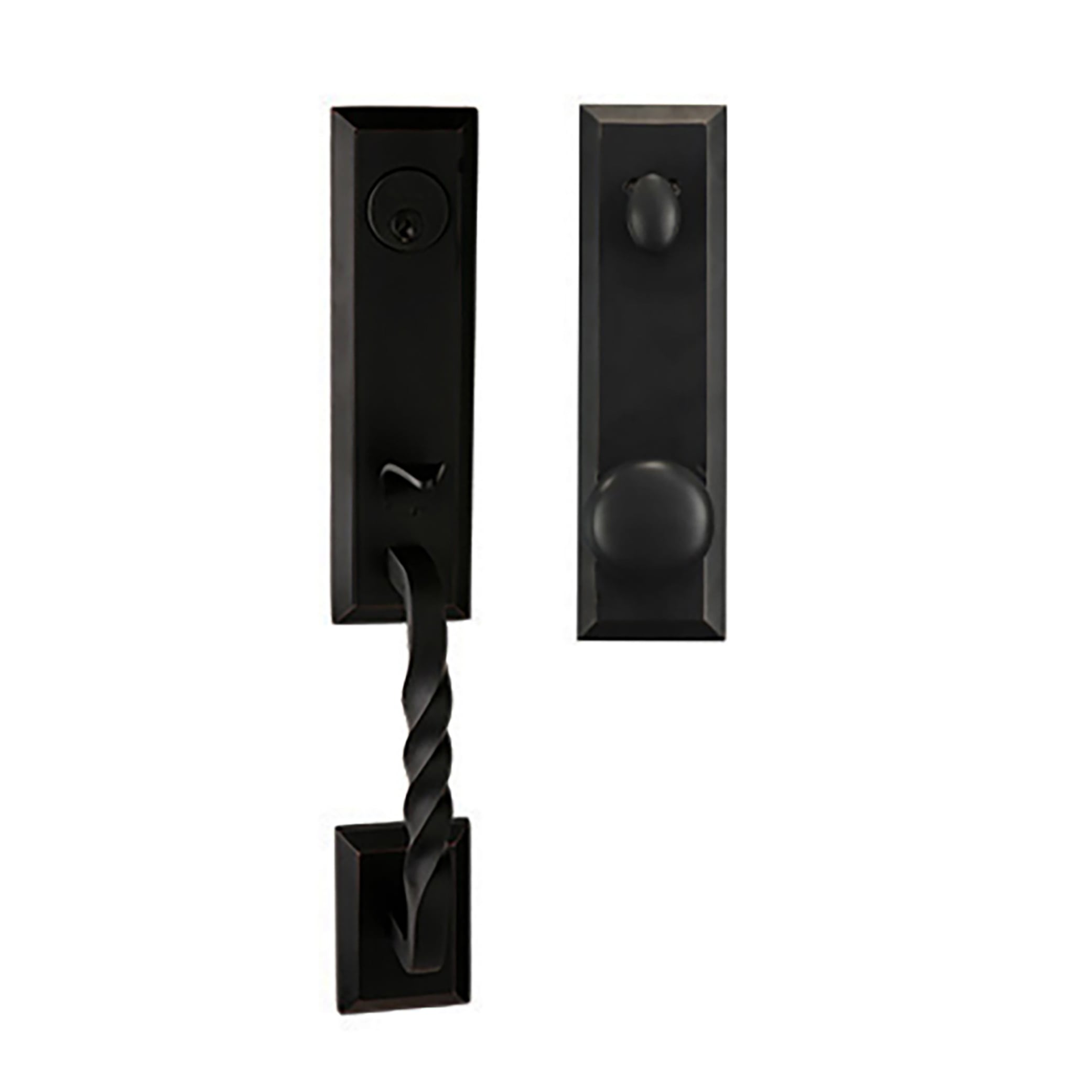 Delaney Hardware BV915005906R Bravura Matte Black Exterior Single-Cylinder Keyed Entry Door Knob