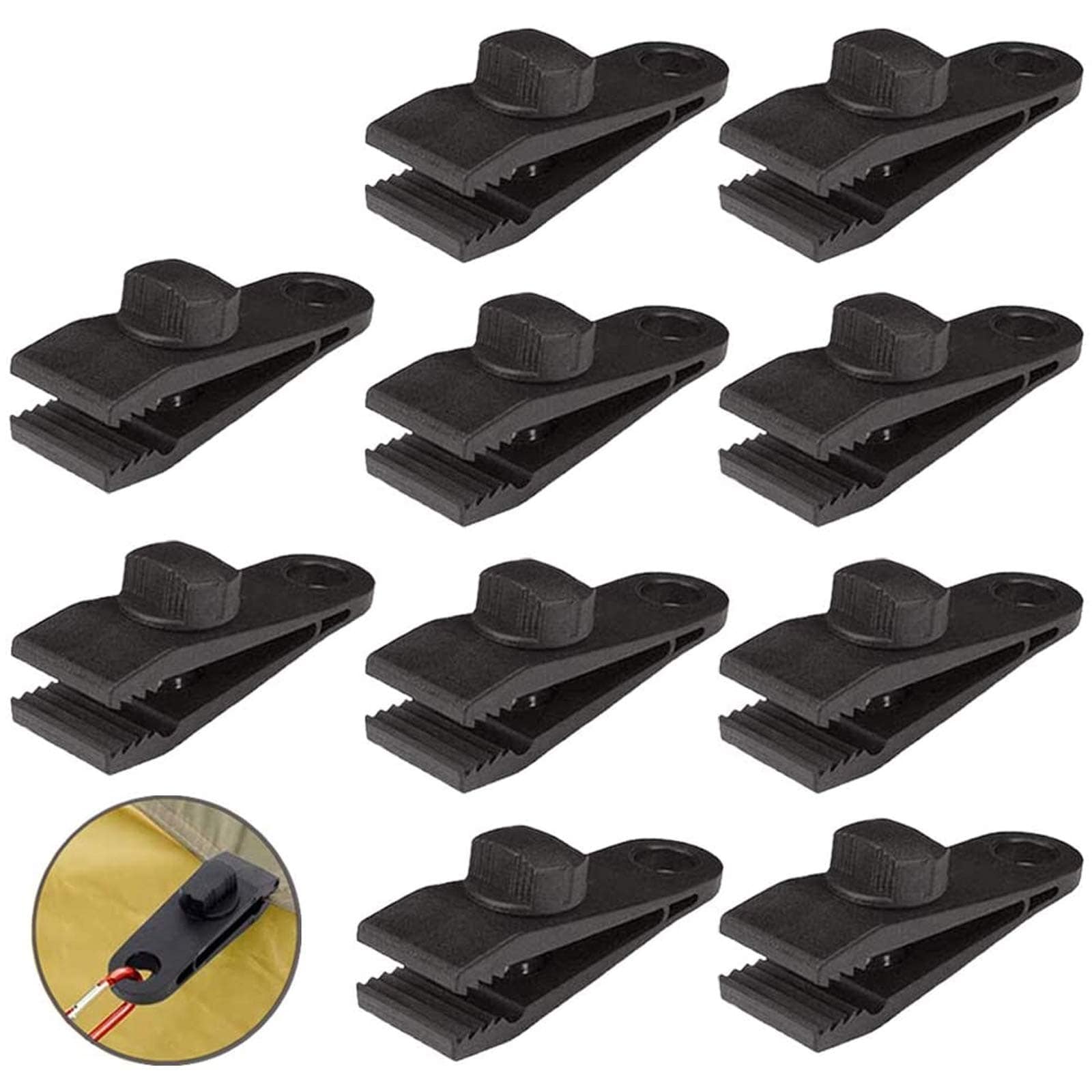 Anqtovp -  Heavy Duty Tarp Clips Lock Grip Clamps Withstand Strong Wind Fit for Awnings Outdoor C...