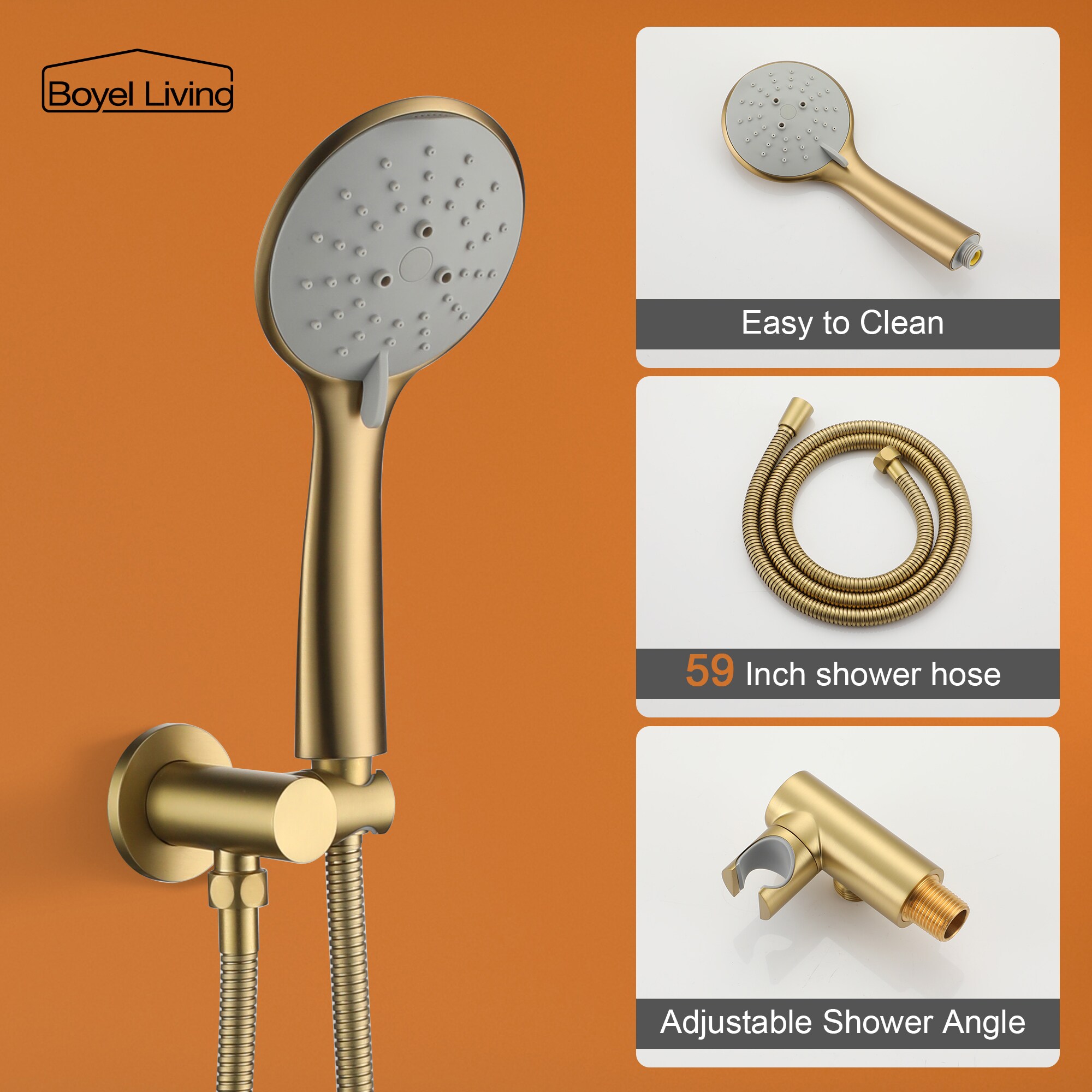 Clihome SMD-88040BG-12 Showerhead-Bar-Panels - View #6