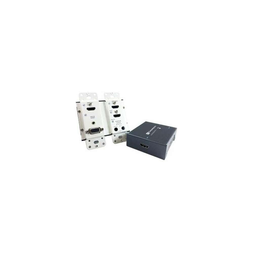 Comprehensive ISTR189085  CHE-HDBTWP230K Connectivity HDMI Wall-Plate HDBT Extender HDMIX2 and VGA Plus Audio TX-RX Kit
