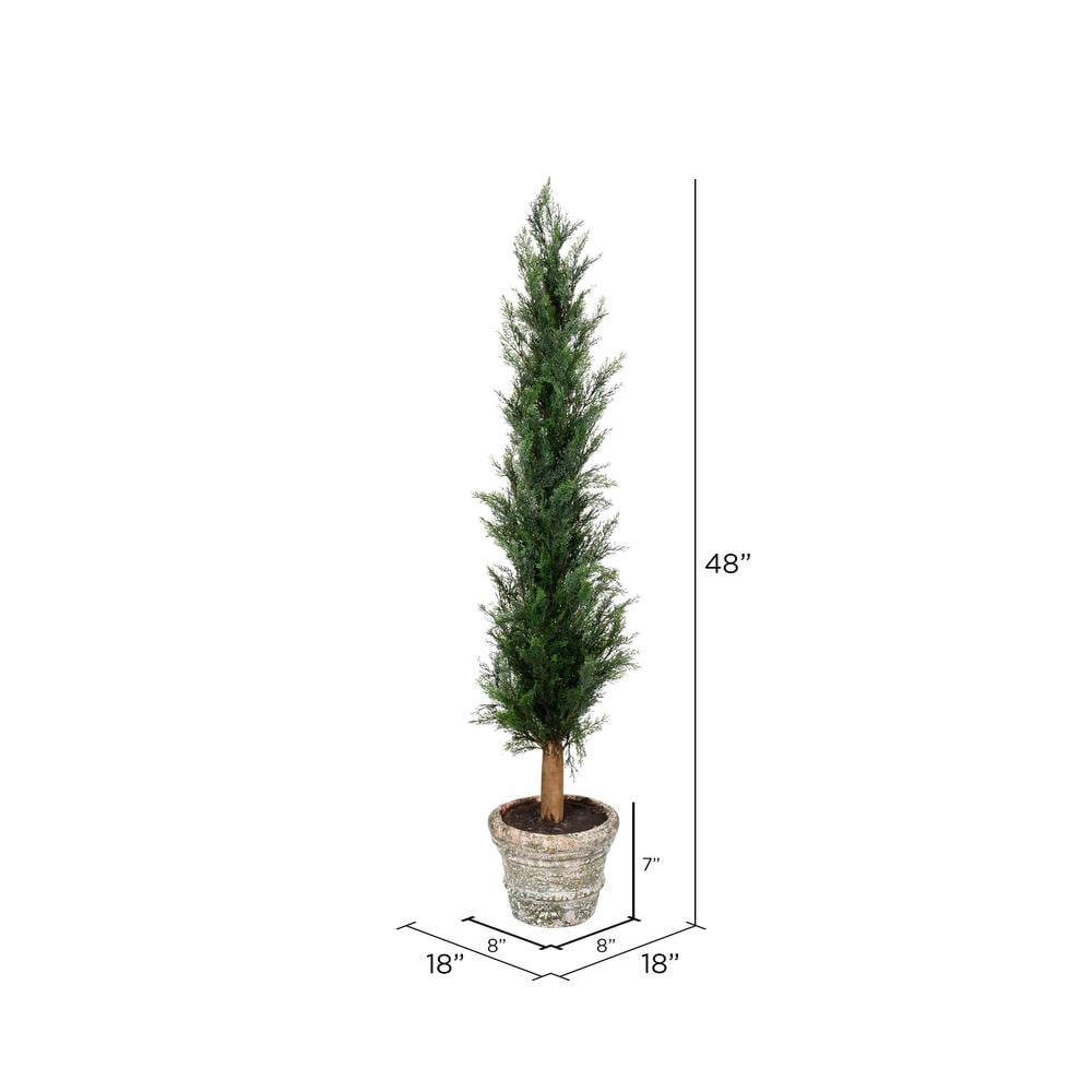 Vickerman 48-in Green Indoor Artificial Cedar Trees in the Artificial ...