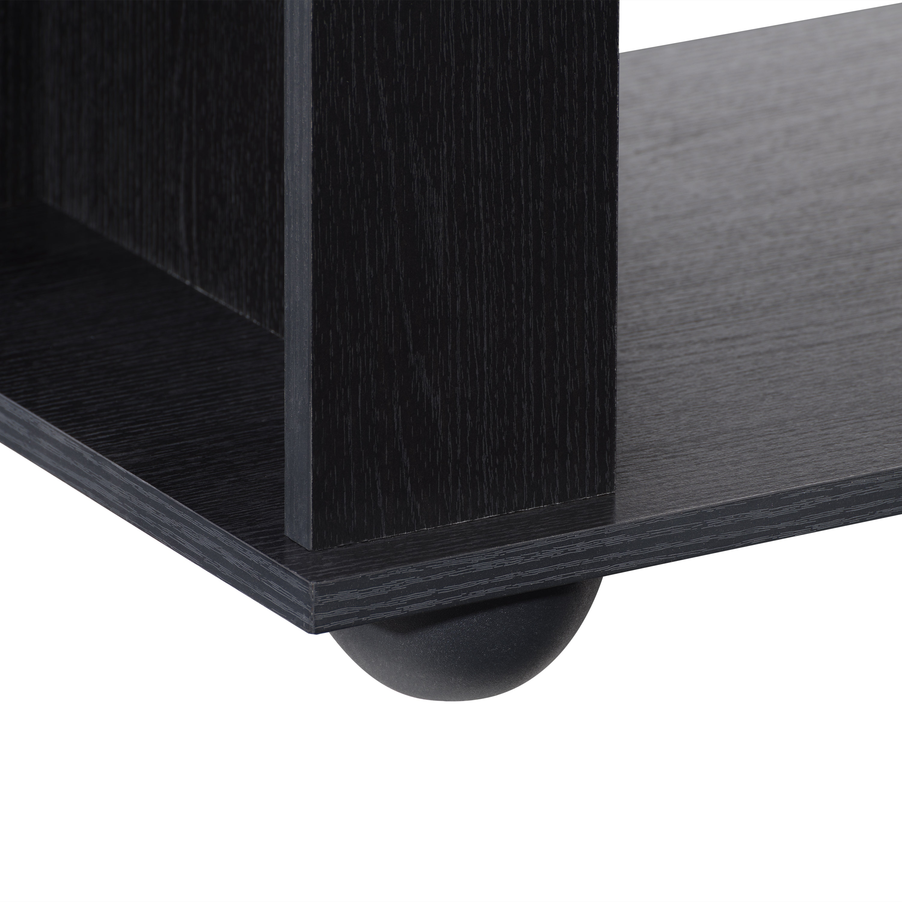Bakersfield Ravenwood Black Contemporary TV Stand, 74"