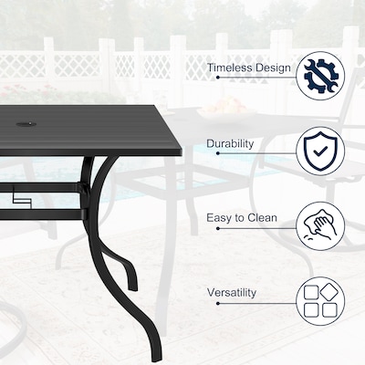 Patio Iron Square Dining Table Patio Tables at Lowes.com Patio Iron Square Dining Table Patio Tables at Lowes.com