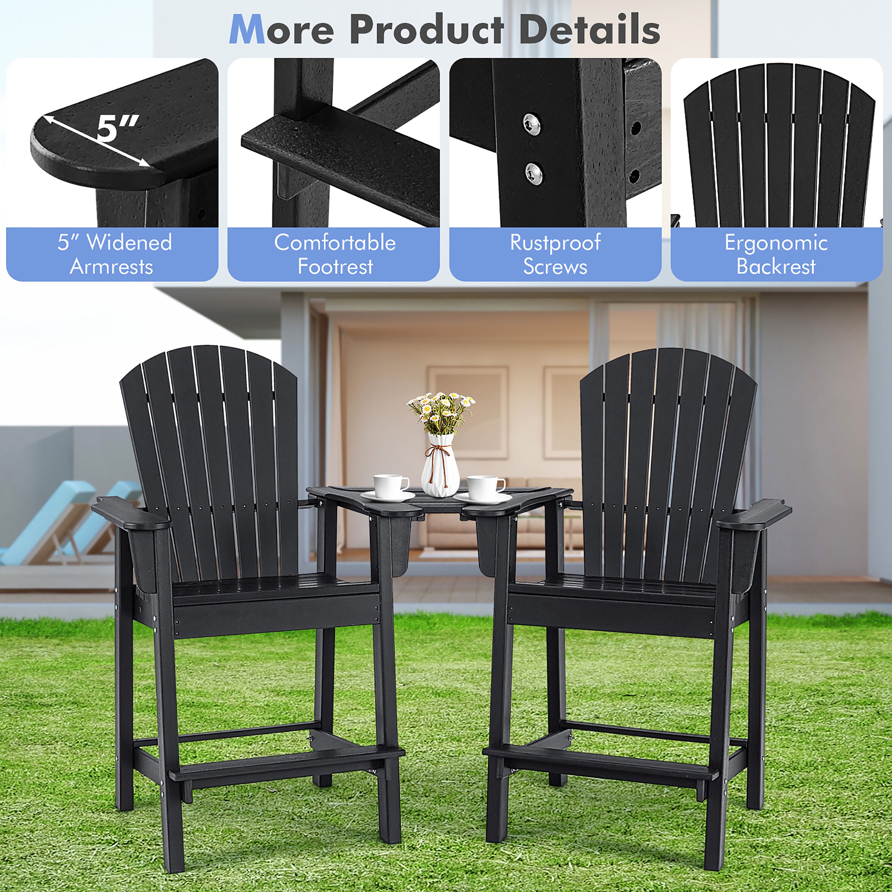 Costway NP10380BK+ Patio-Chairs - View #2