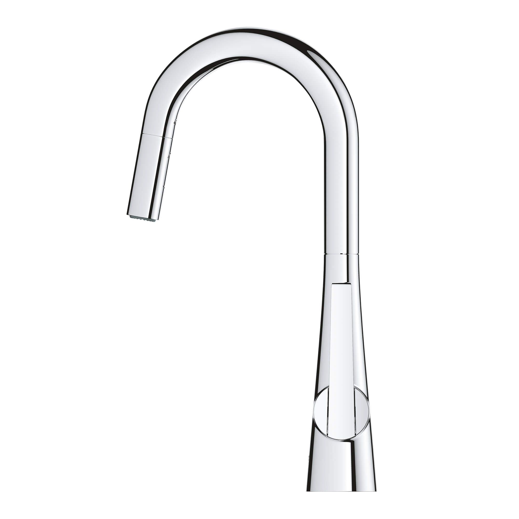 GROHE Chrome Single Handle Bar and Prep Kitchen Faucet with Sprayer ...