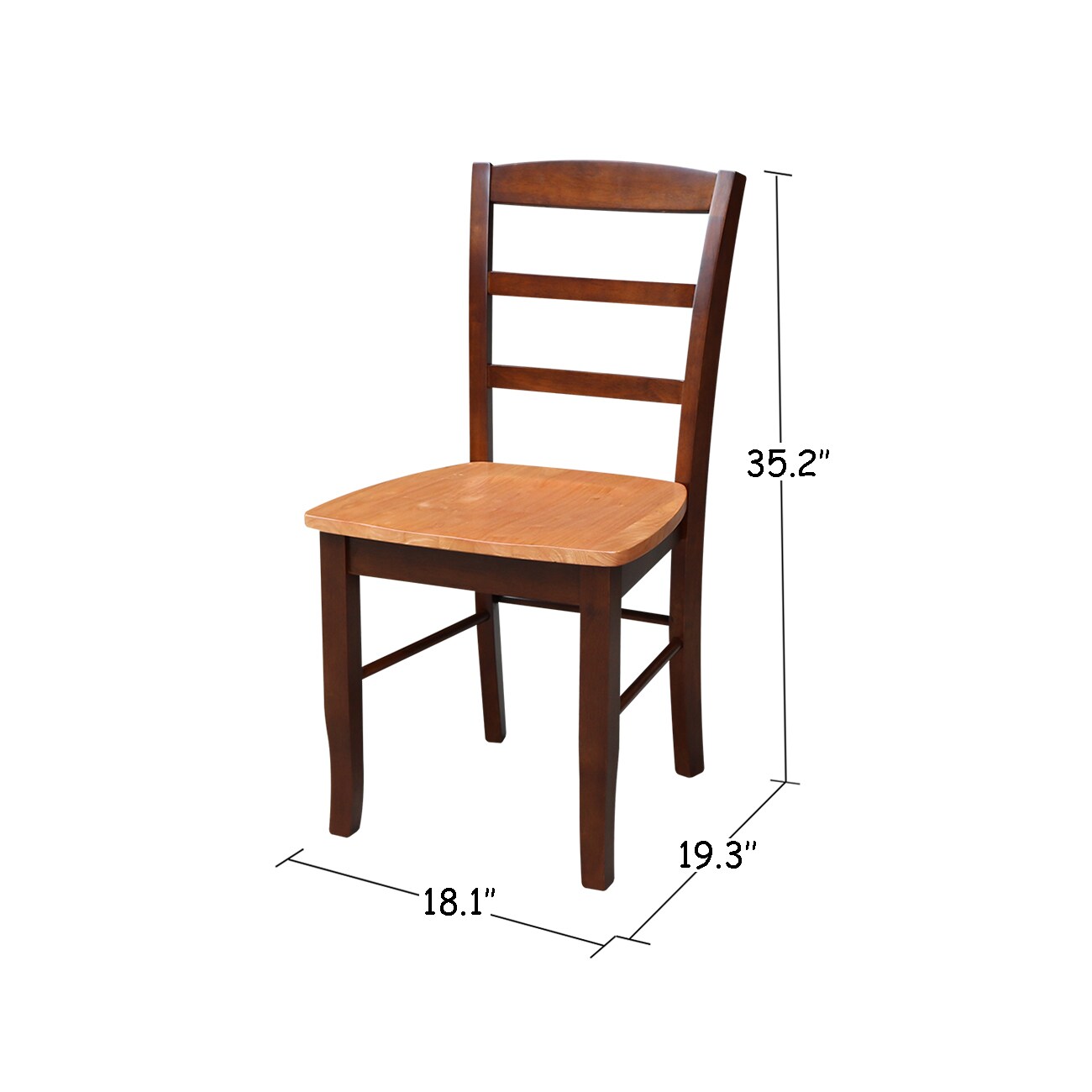 International Concepts Set of 2 Traditional Dining Side Chair (Wood ...