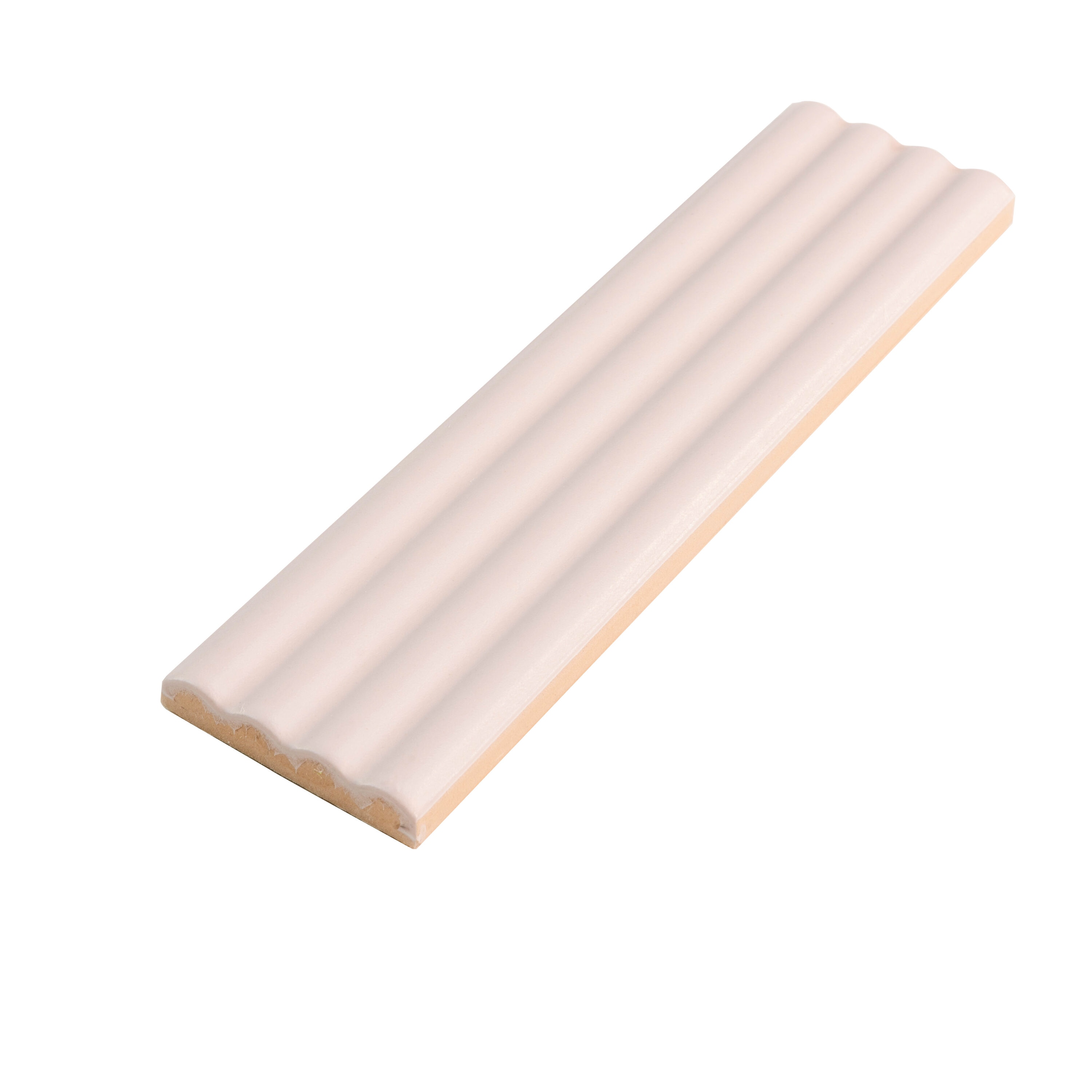 Matte Pink Ceramic Subway Tile Trim 1.97'' x 7.87''