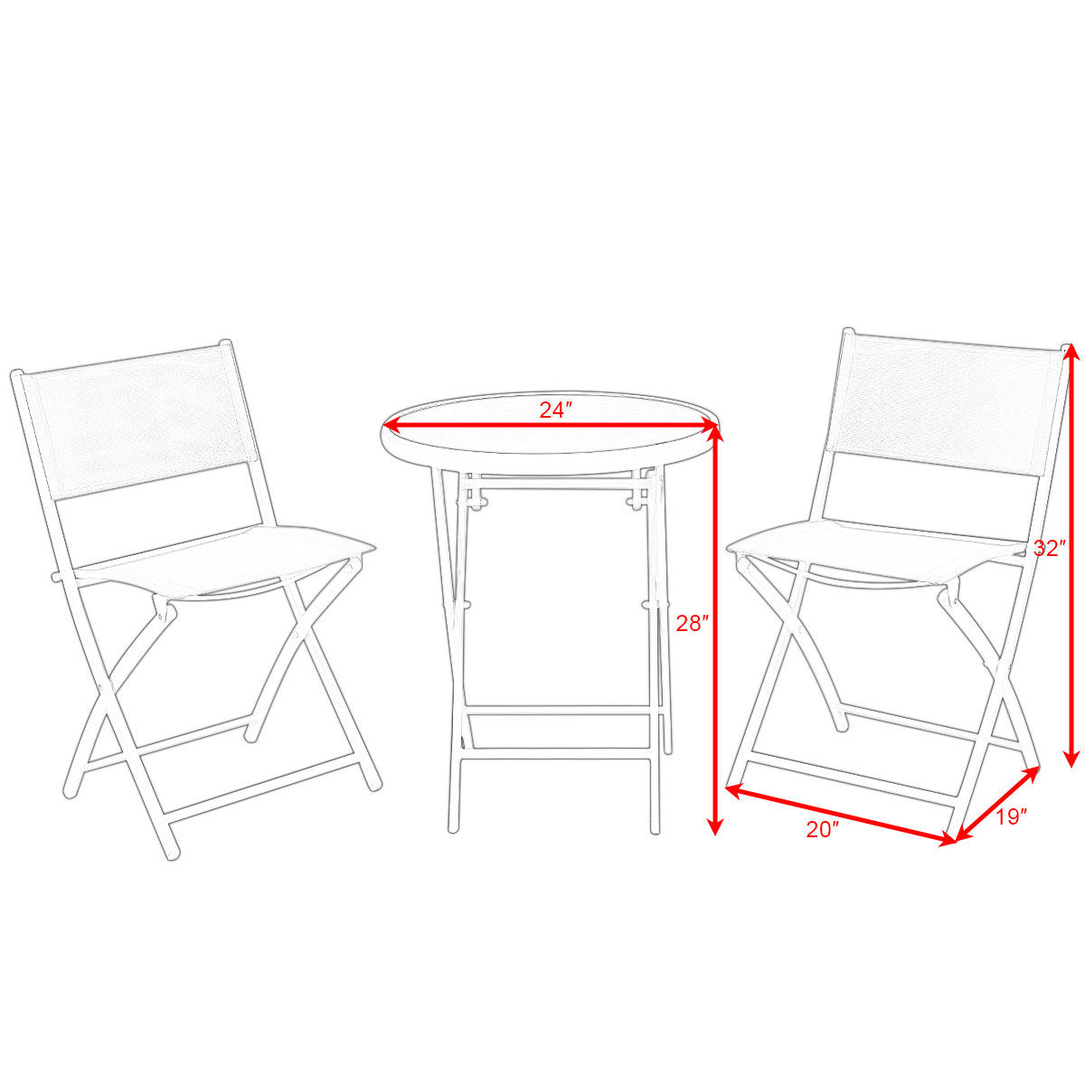 Costway OP3355RE Patio-Conversation-Sets - View #3