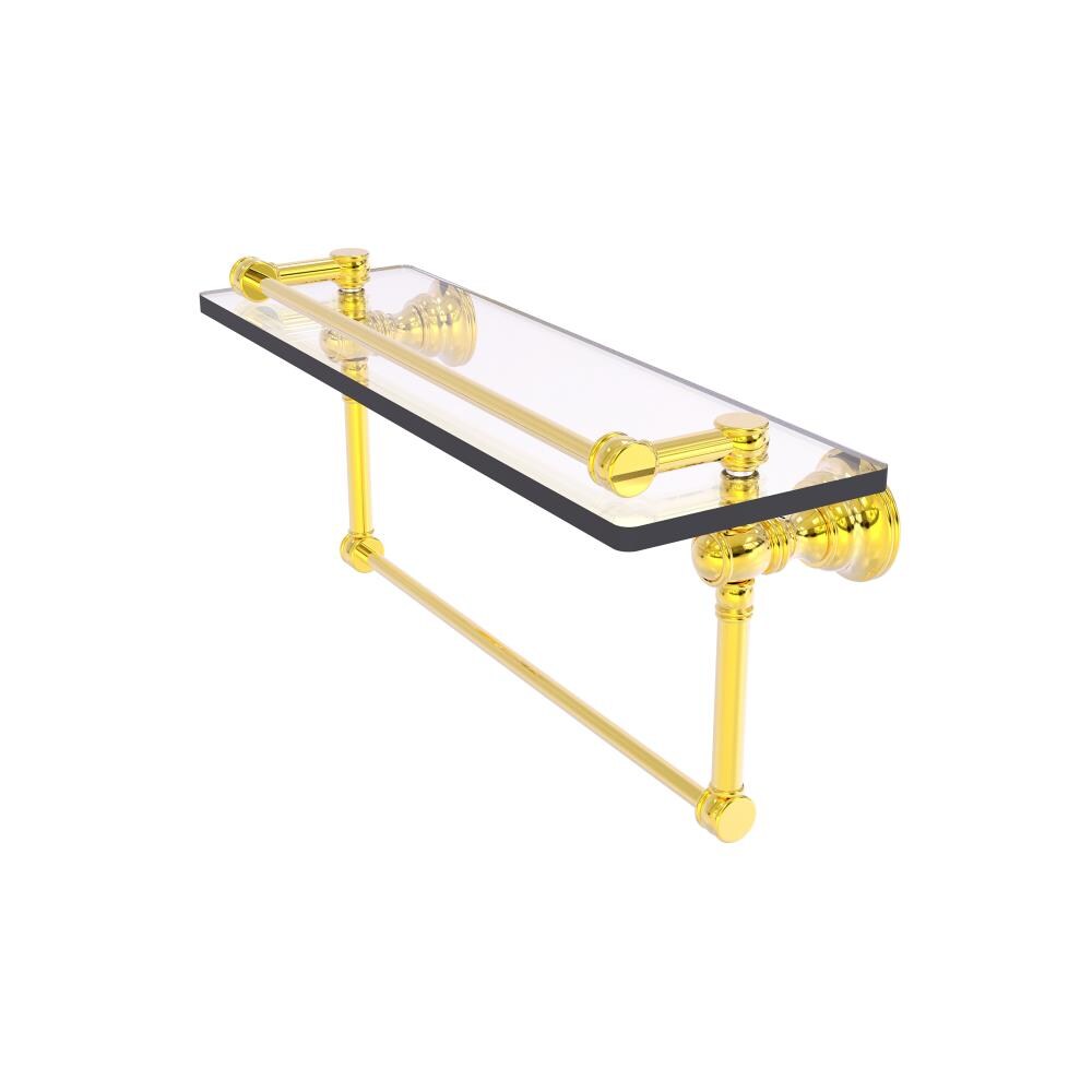 Allied Brass CL-1-16TB-GAL-PB Carolina Polished Brass Wall mount Bathroom Shelf ( 16-in x 7.4-in x 5-in )