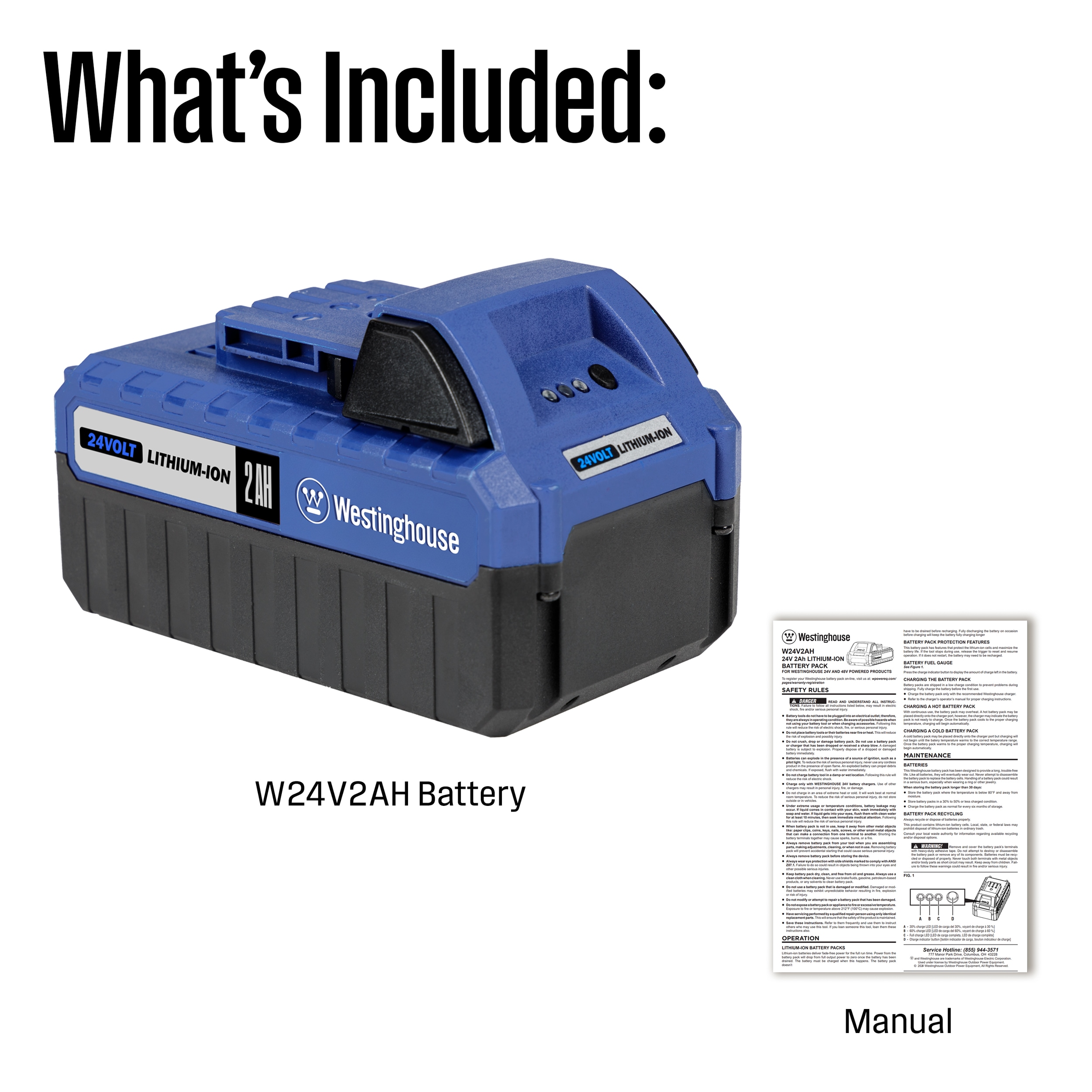 Westinghouse W24V2AH Cordless-Ope-Batteries - View #4
