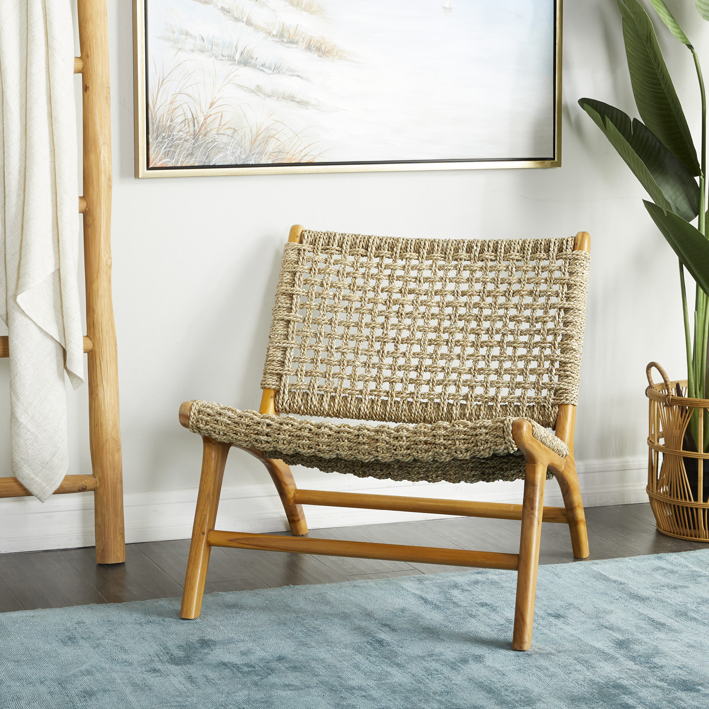 Rattan discount teak chair