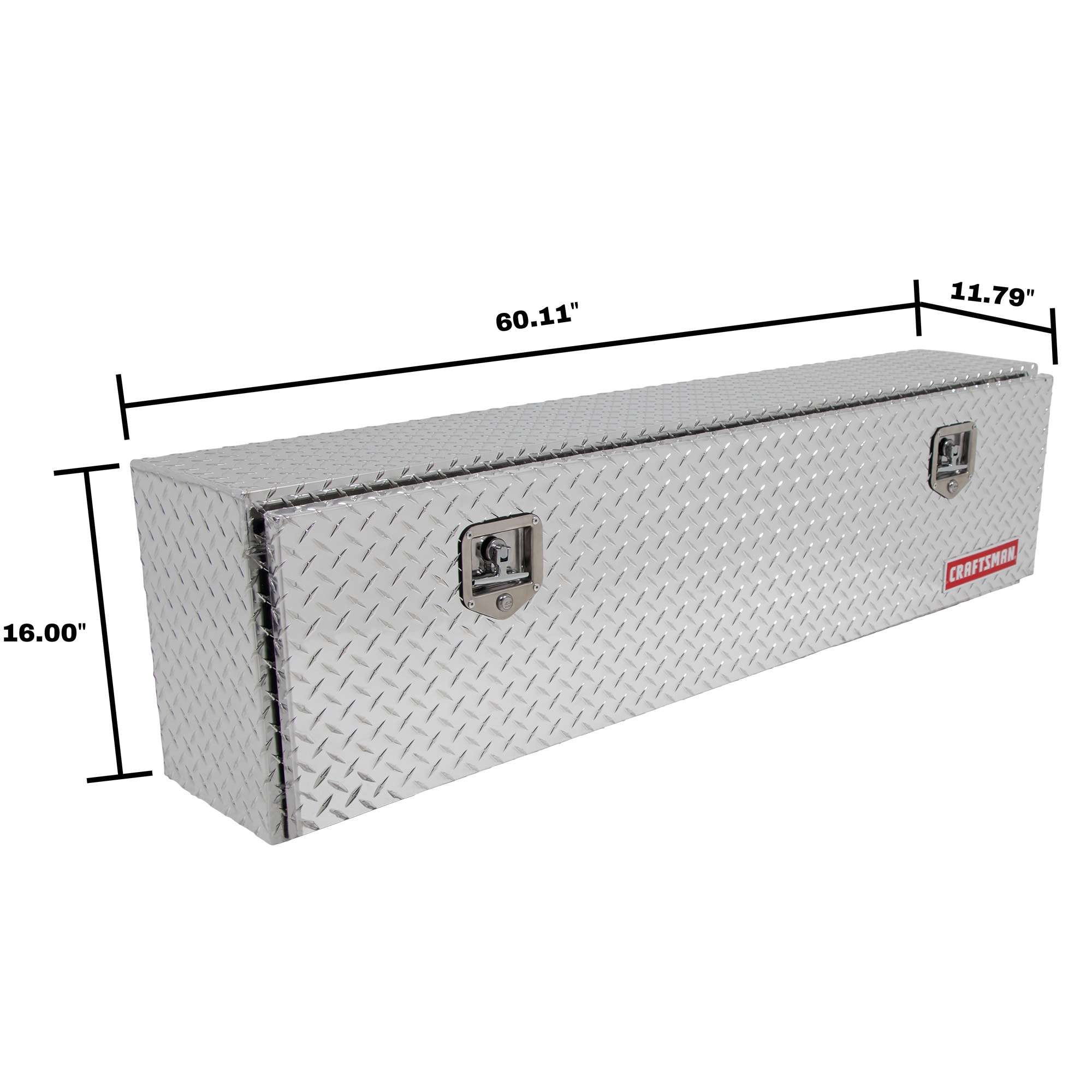 CRAFTSMAN 60-in x 12-in x 16-in Silver Aluminum Top Mount Truck Tool Box in  the Truck Tool Boxes department at