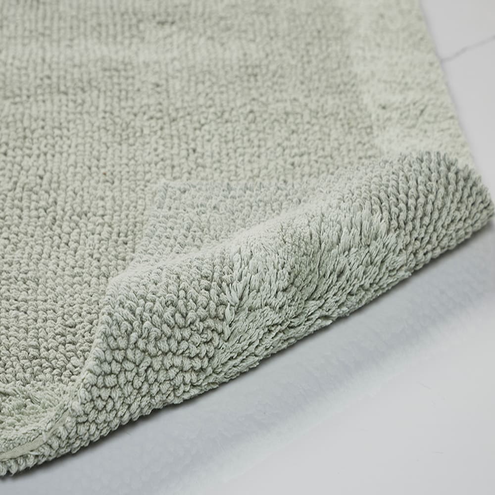 Dark Sage 20" x 20" Cotton Reversible Contour Bath Rug