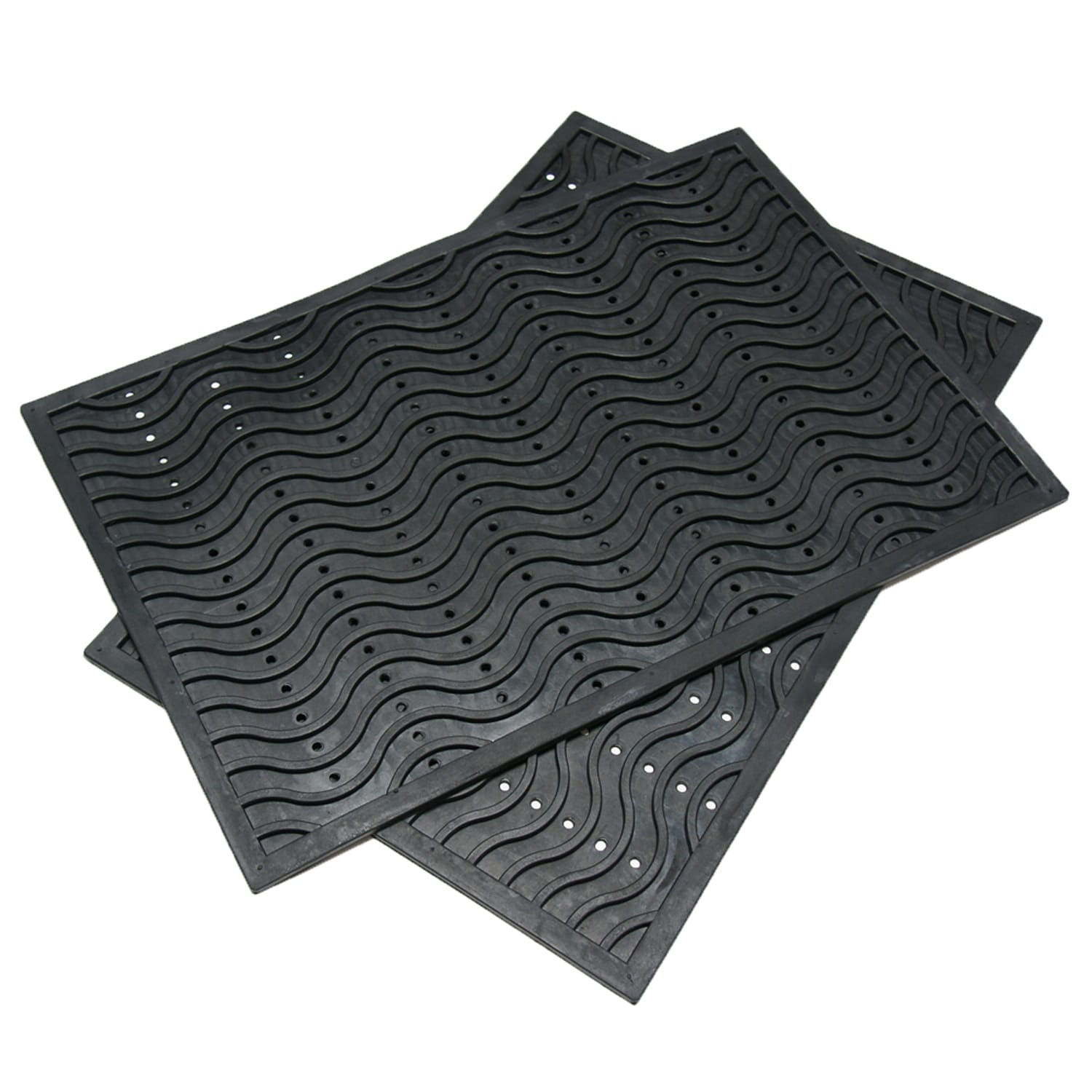 Rubber-Cal 4-ft x 6-ft Black Rectangular Indoor or Outdoor Home Utility Mat  in the Mats department at