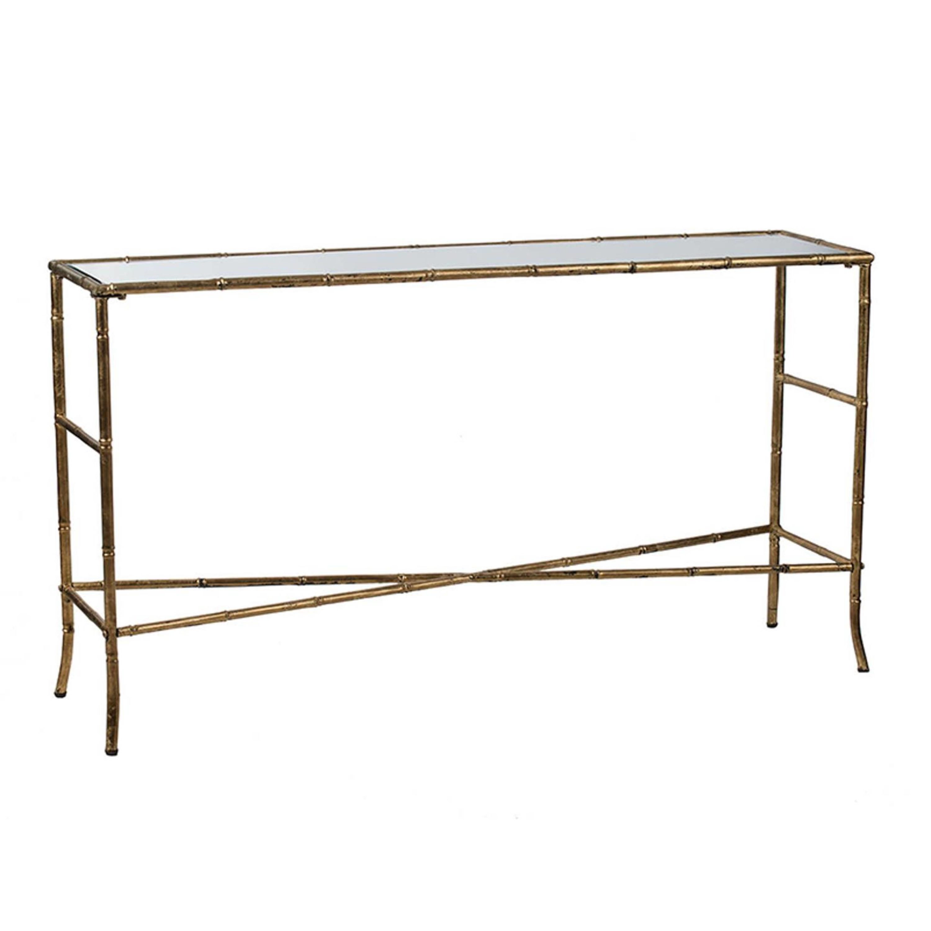 A&B Home Rustic Antique Gold Console Table In The Console Tables ...