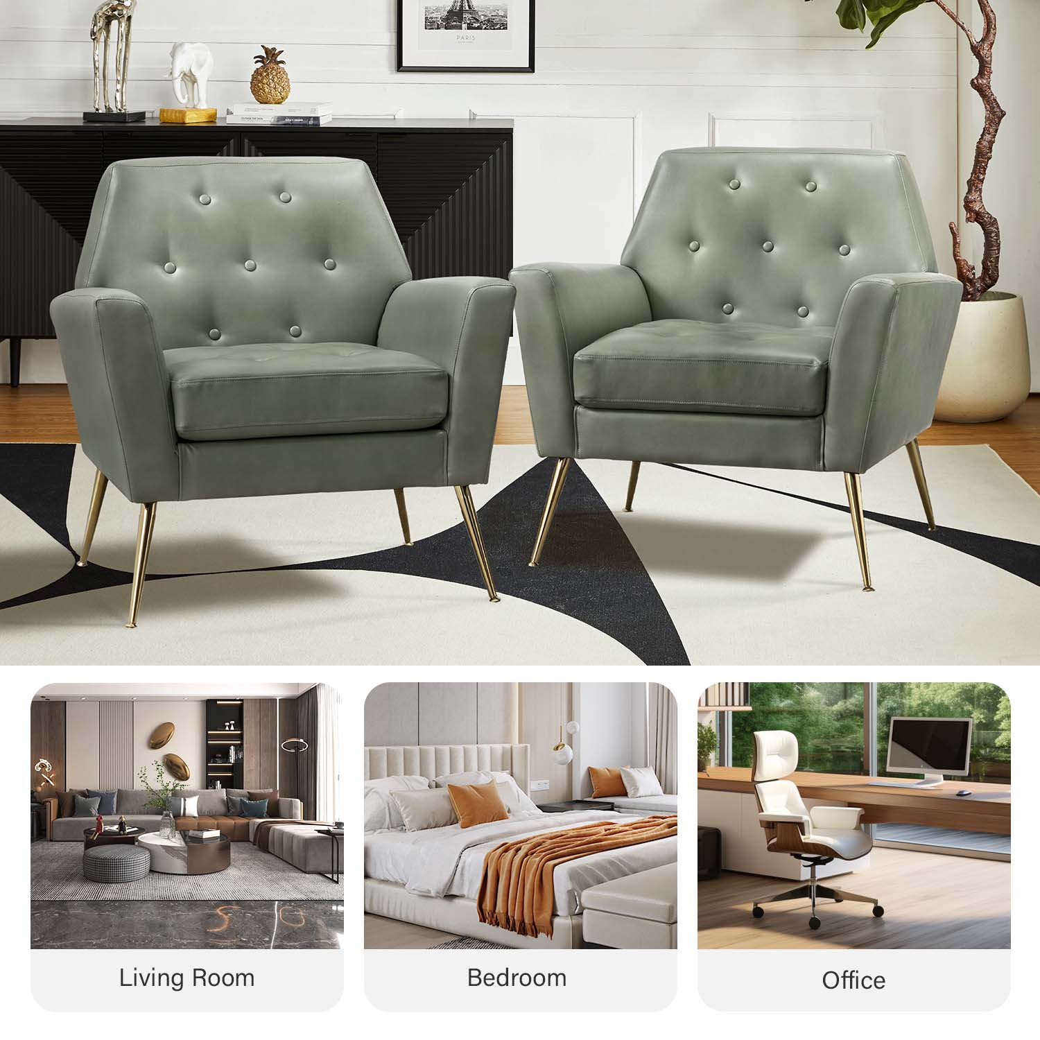 14 Karat Home CHWH0470-SAGE chairs - View #6