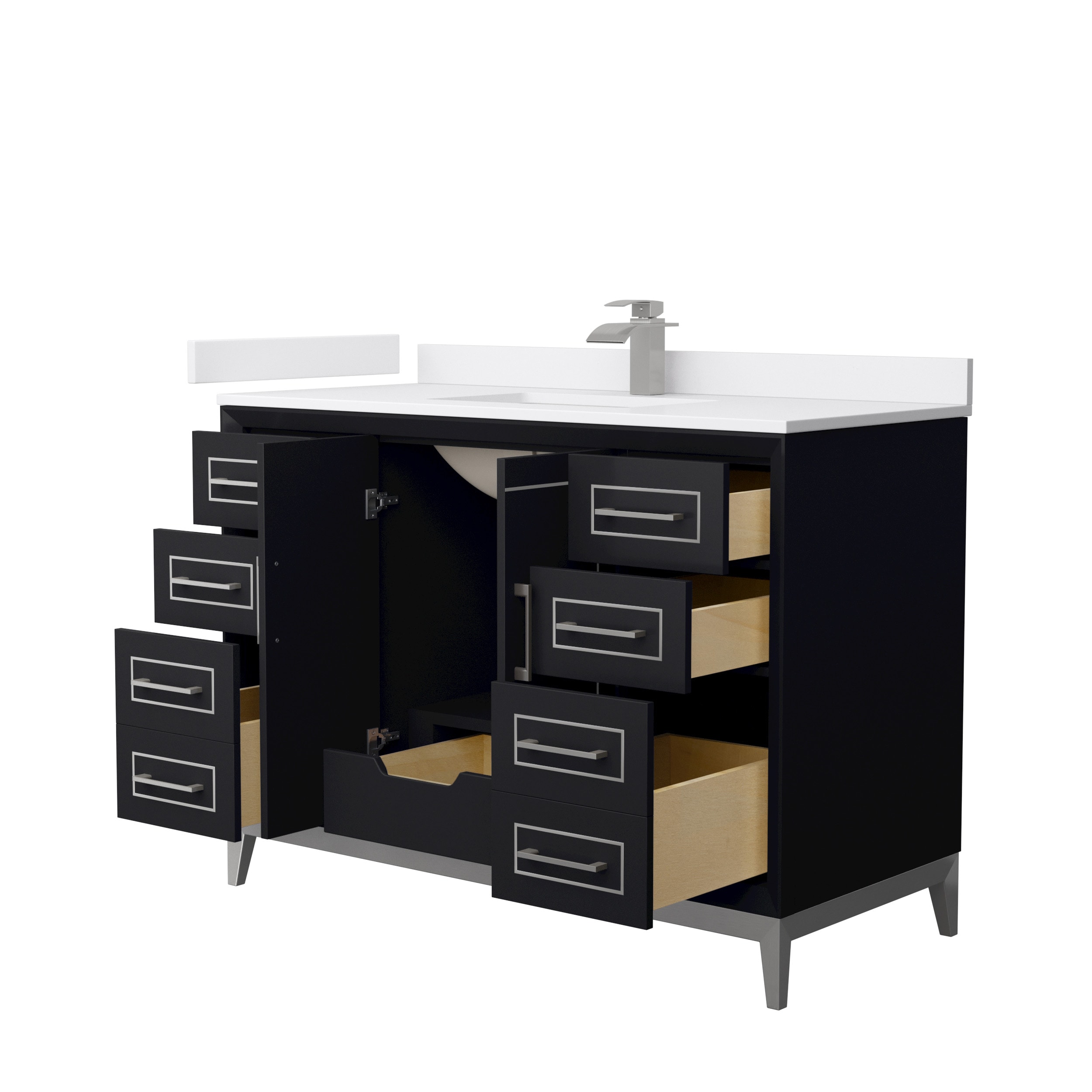 Wyndham Collection WCH515148SBKWCUNSMXX Bath-Vanity-Combo - View #2