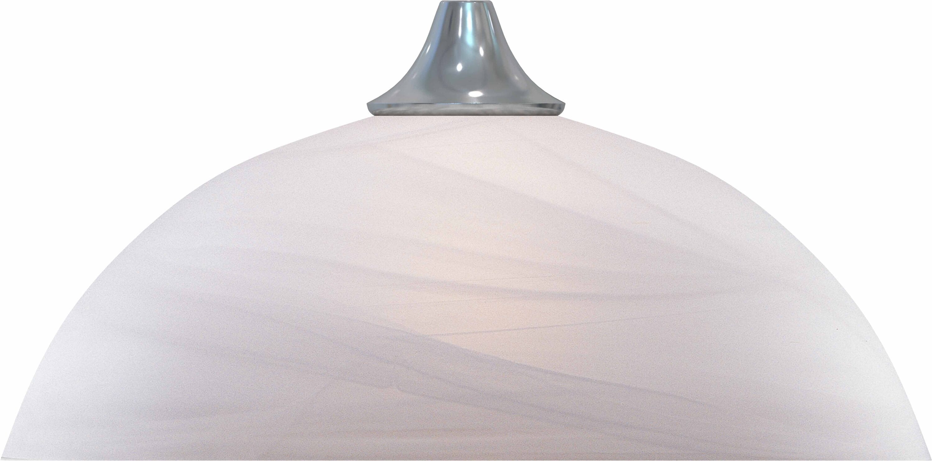 Durango Traditional Brushed Nickel Bowl Pendant with Alabaster Glass
