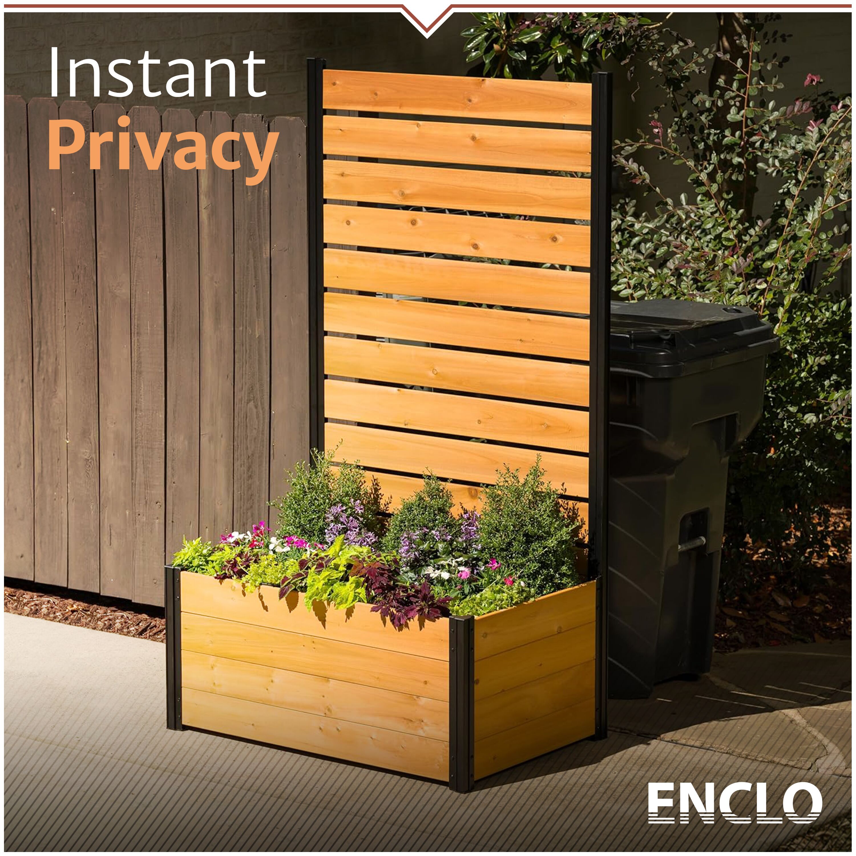VINGLI Privacy Fence, Air Conditioner Fence 2 Panels, 42 X 39in Privacy Fence Panels For Outside, Outdoor Trash Can Pool Equipment
