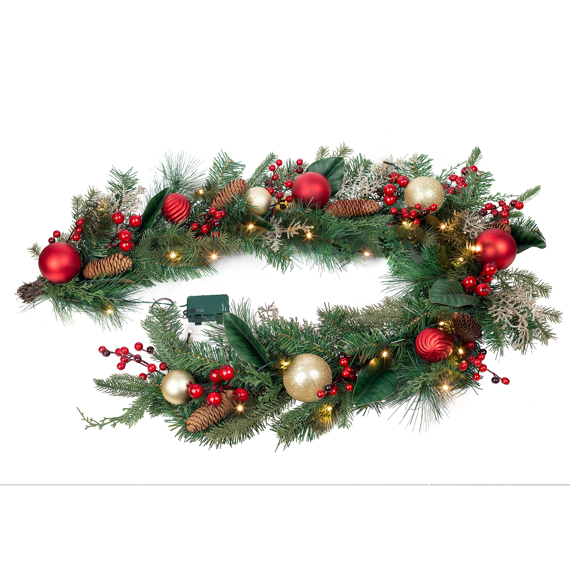 Artificial Christmas Garland Power Source Battery-operated