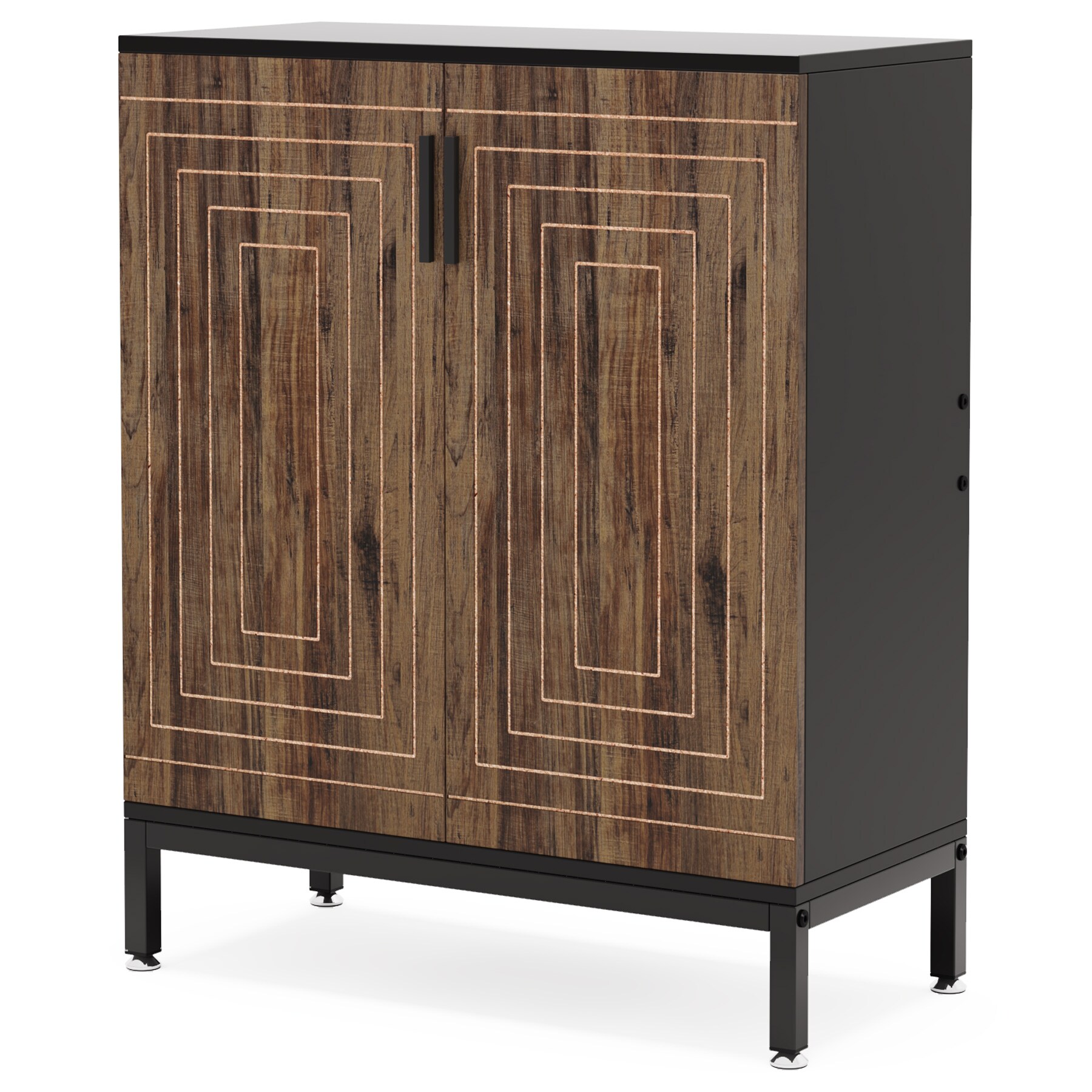 Tribesigns HOGA-F1712 37.4-in H 5 Tier 20 pair Brown MDF Shoe cabinet