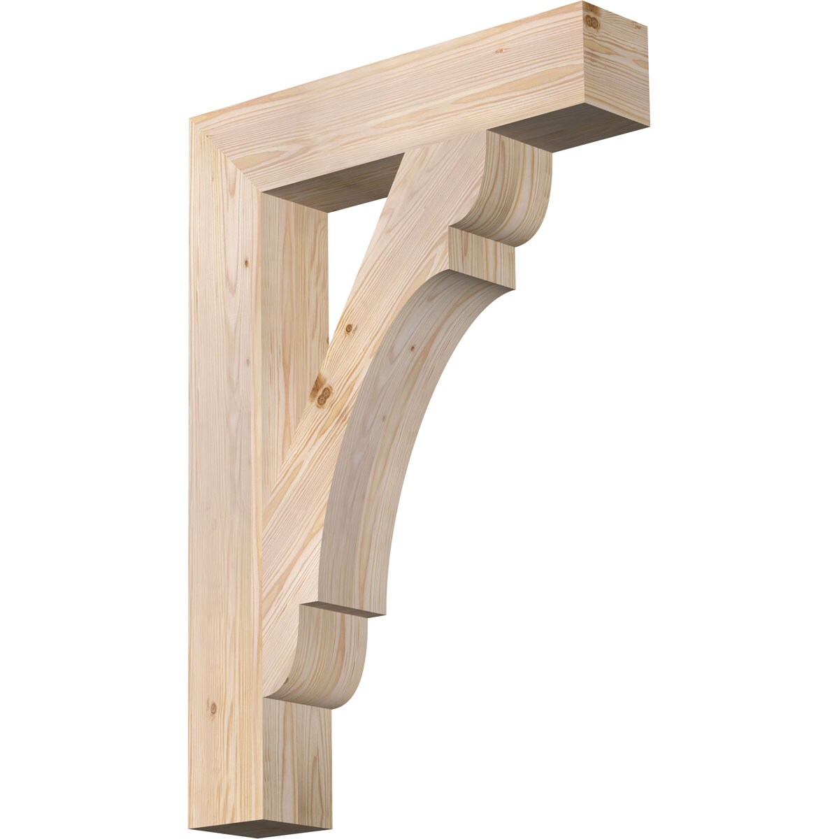 Ekena Millwork BKT06X28X40OLY05SDF Olympic block smooth 5-1/2-in x 28-in x 40-in Douglas fir Brown Wood Standard bracket