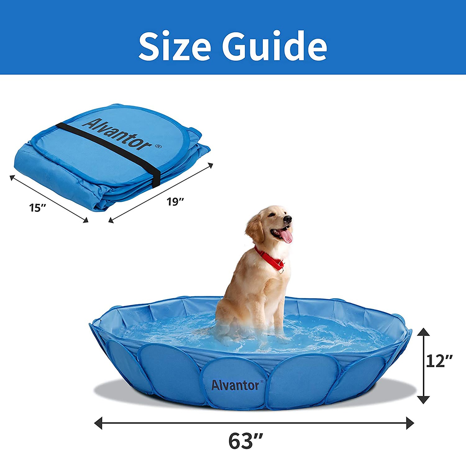 Alvantor Pet Pools Dog Swimming Pools Bath Tub Kiddie Pools Medium Dog ...