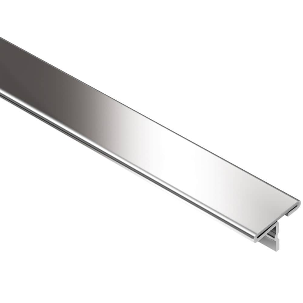 Schluter Systems T9/14E Reno-T 0.531-in W x 98.5-in L Stainless Steel Steel T-shape Tile Edge Trim