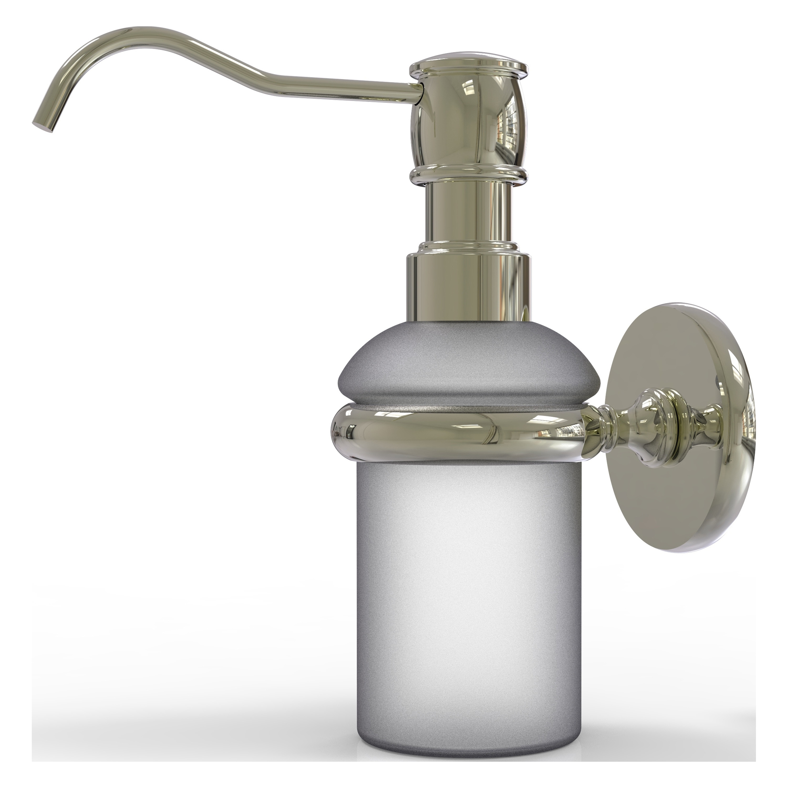 Allied Brass P1060-PNI Prestige Skyline Polished Nickel 5-oz. Capacity Wall-mount Soap and Lotion Dispenser