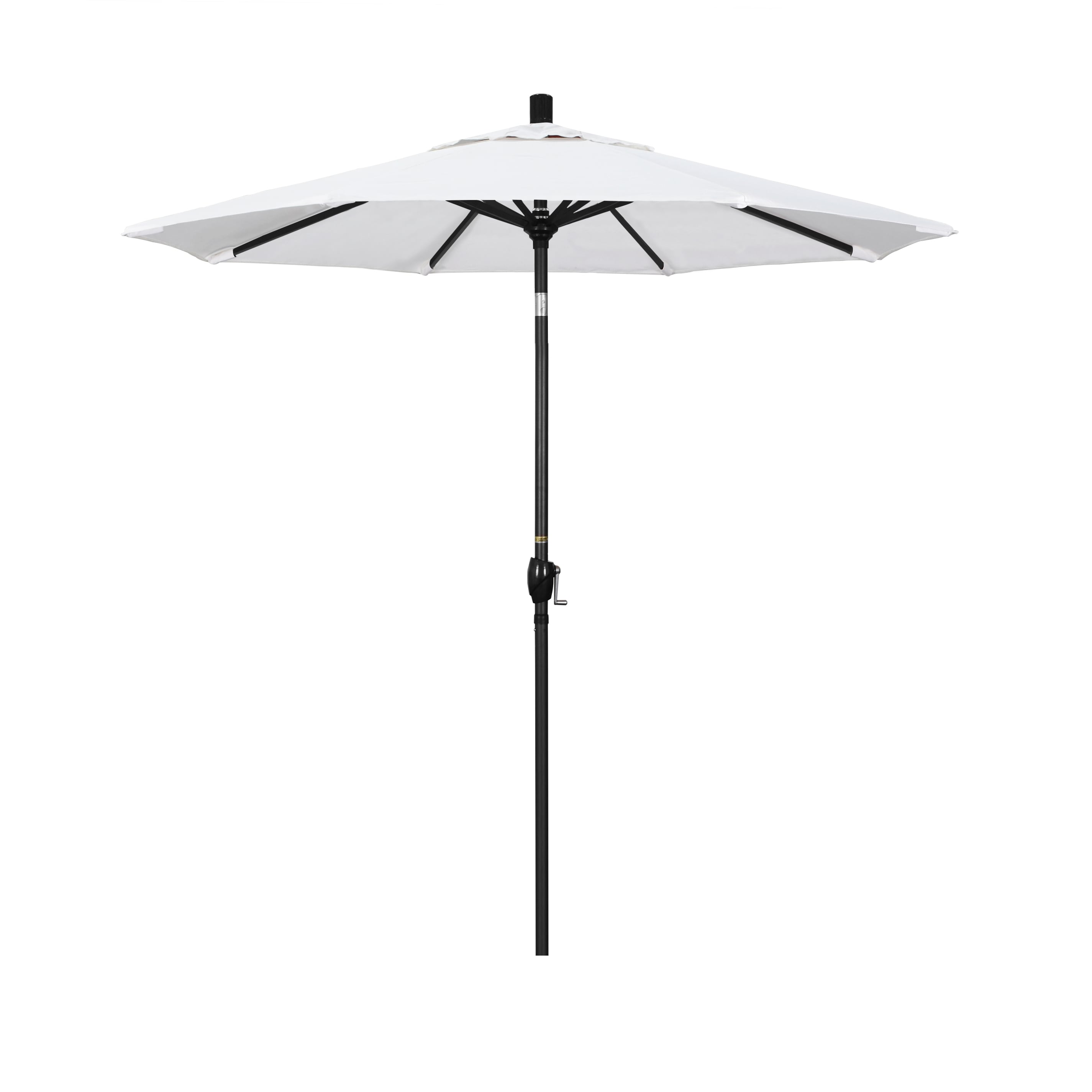 California Umbrella GSPT758302-5404 7.5-ft Aluminum White Push-button Tilt Market Patio Umbrella