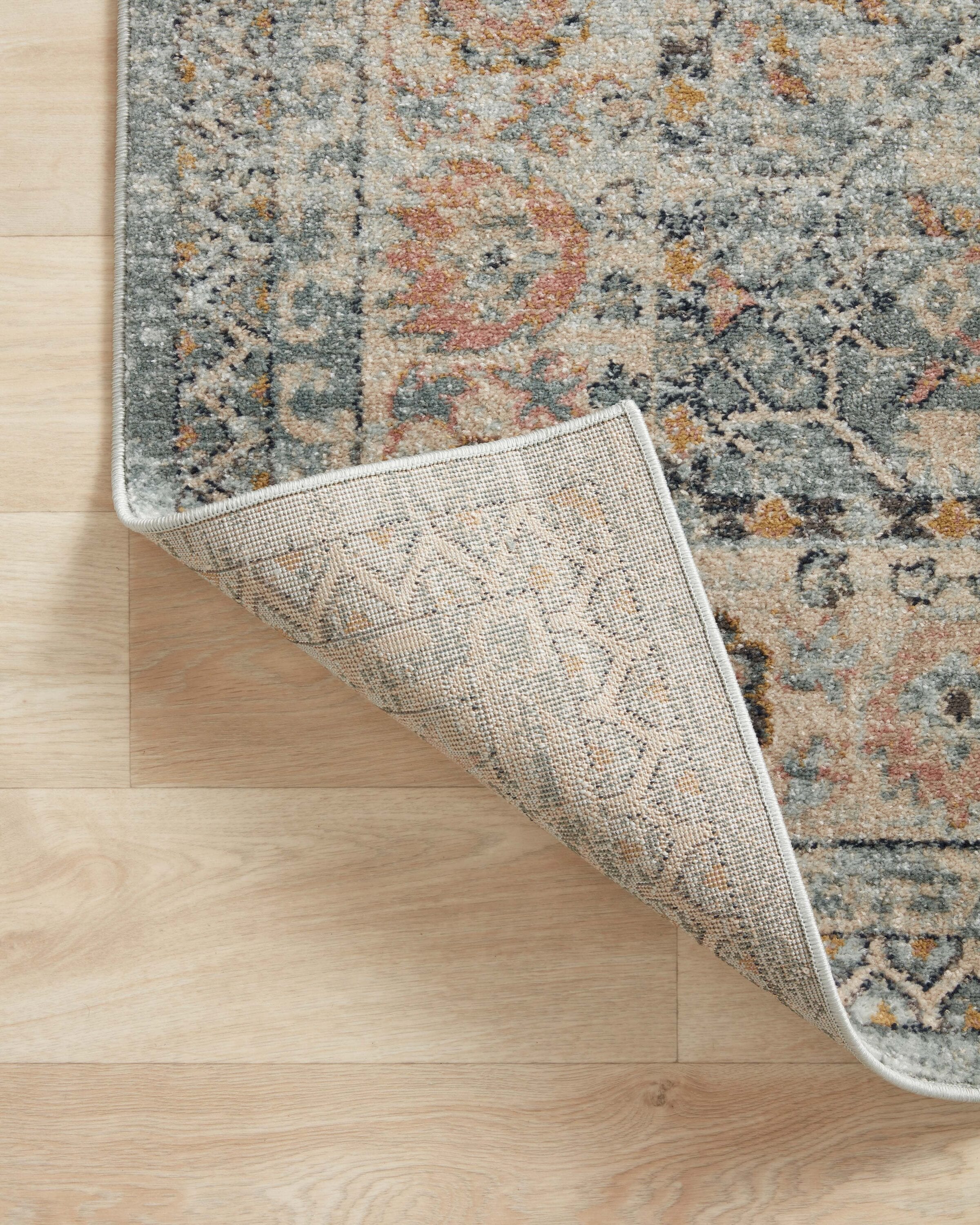 Jocelyn Blue and Multi Synthetic Area Rug