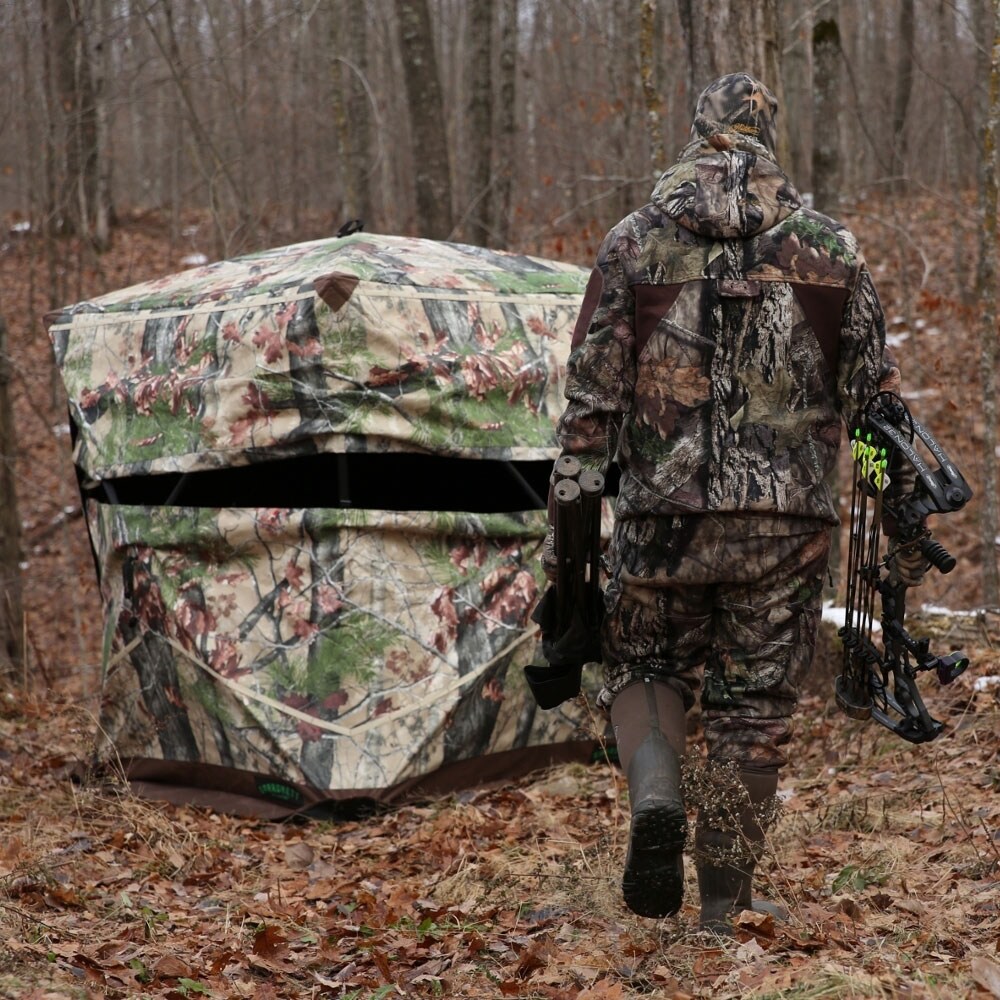 Ardisam Ox 4 Backwoods Camo Heavy Duty Pop Up Ground Deer Hunting Blind