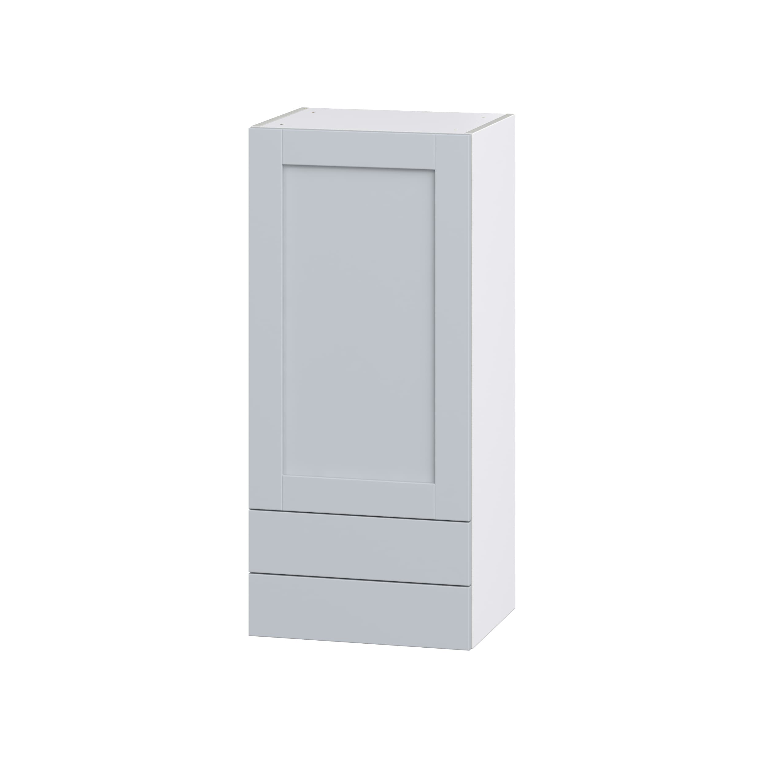 Hugo&Borg DSW1840B(L/R)-CH Charlesberg 18-in W x 40-in H x 14-in D Light Gray 2 -Drawers Wall Fully assembled Cabinet (Recessed Panel Shaker)