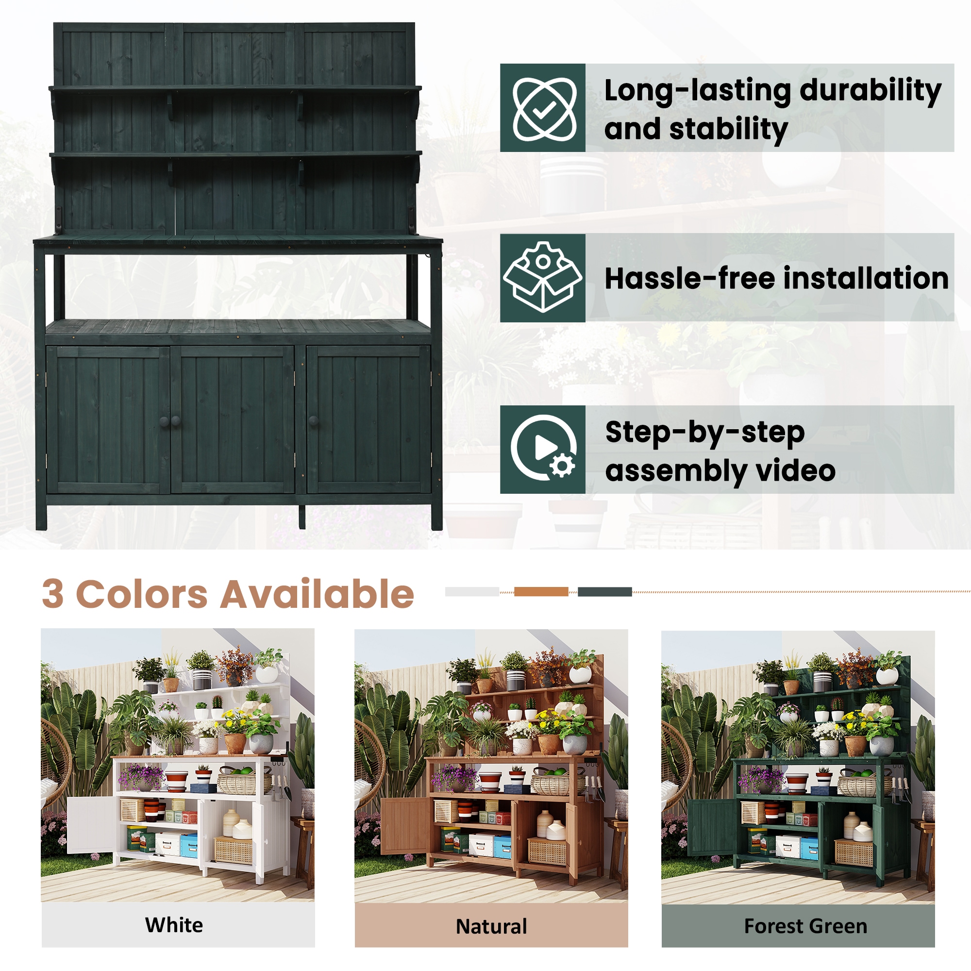 Kahomvis G243-QP717-01 Potting-Benches - View #7