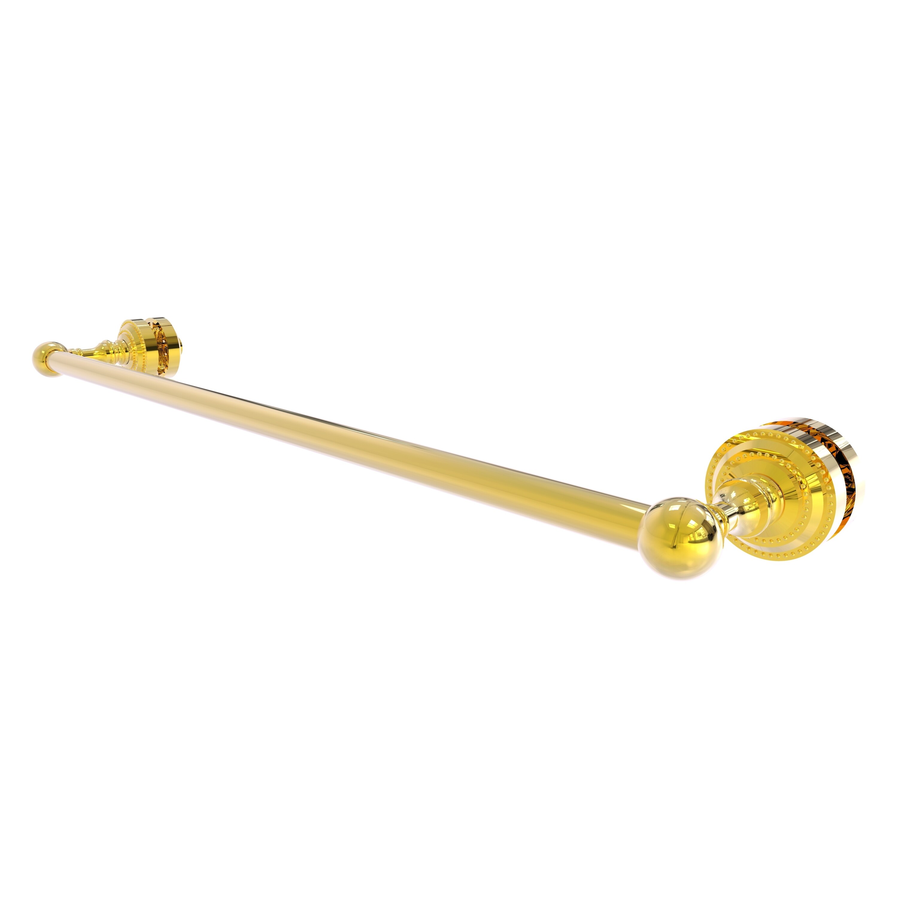Allied Brass DT-41-SM-24-PB Dottingham 24-in Polished Brass Wall mount Single Towel Bar