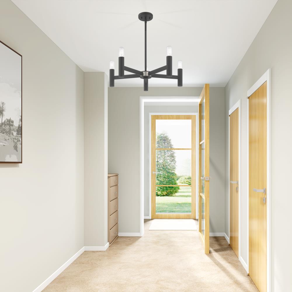 Copenhagen 5-Light Scandinavian Gray Steel Chandelier