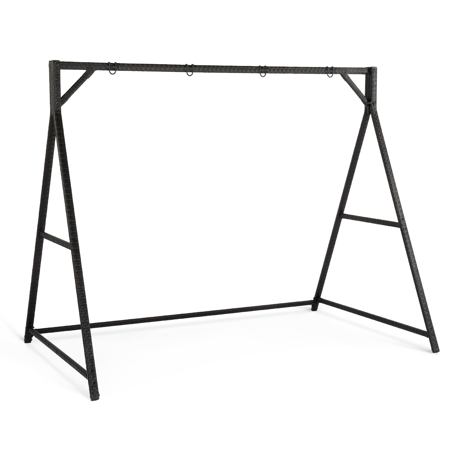 Outopee LO1G57001000 Swing Stand 3 -person Black Wood Outdoor Swing
