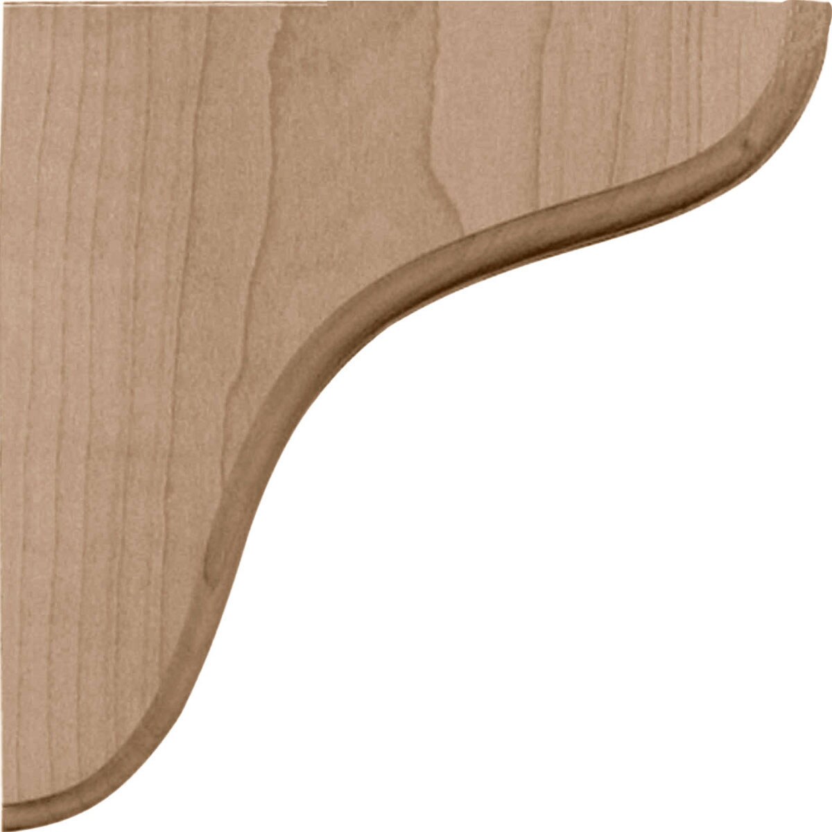 Alder Hand-Carved 5.5'' Wood Bracket Corbel
